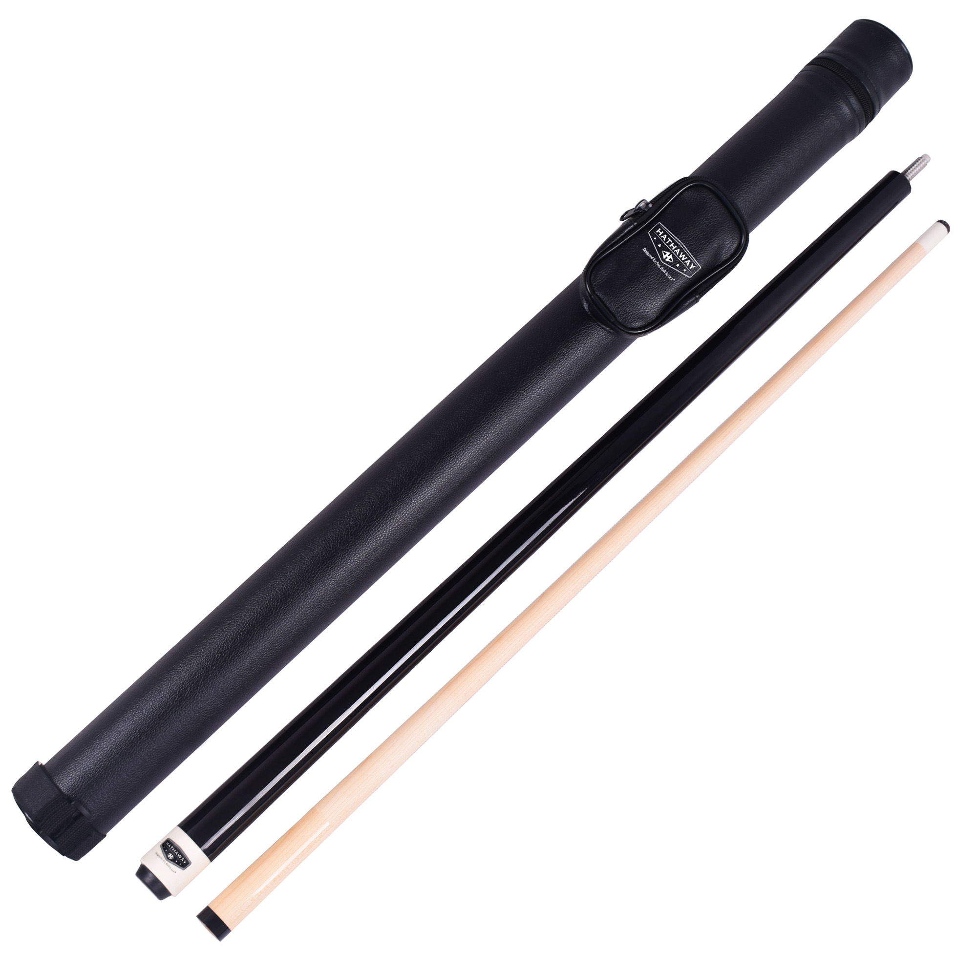 Conquest 58-in Cue Stick and Case Set - Maple Wood - Black | BG50391