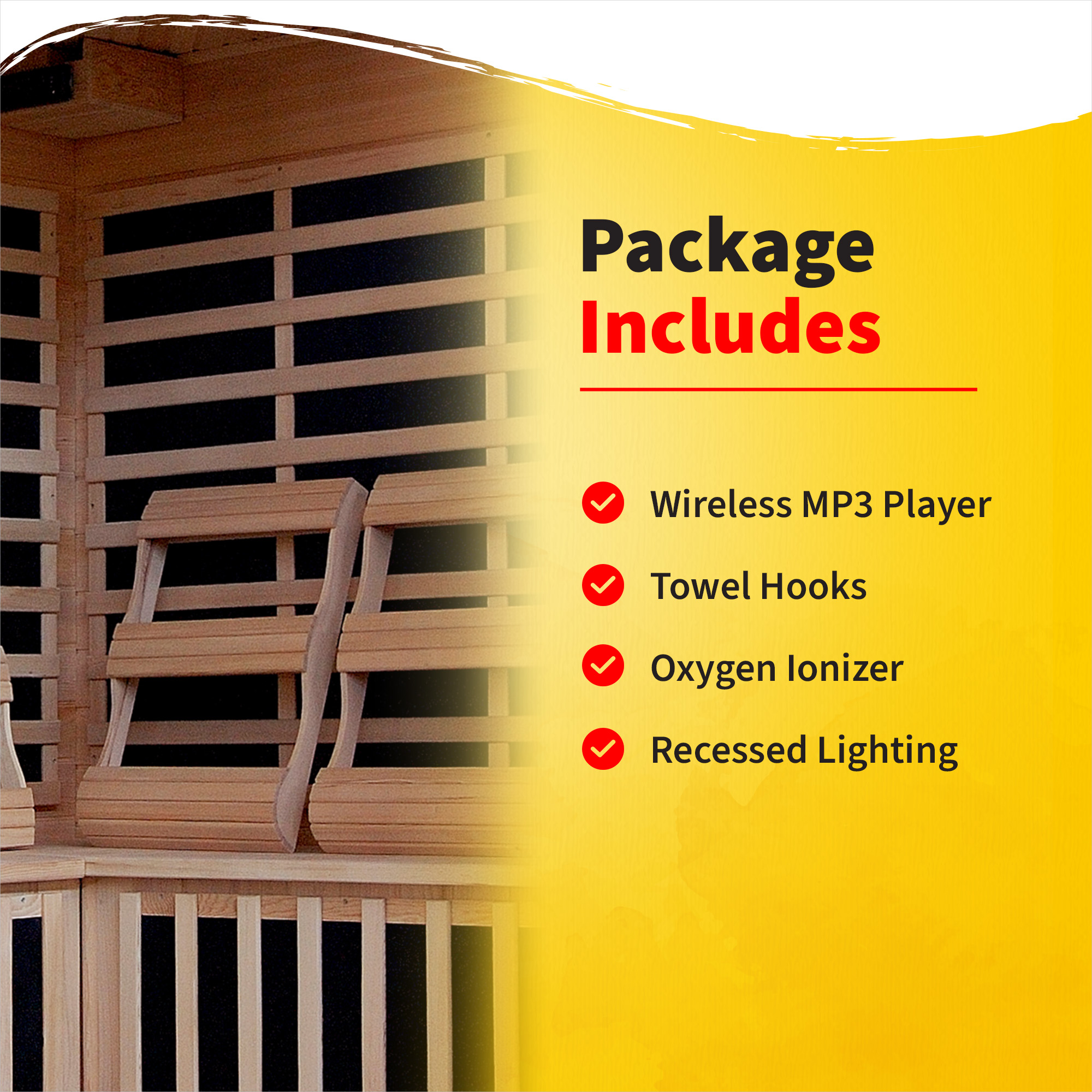 Tucson 4-Person Hemlock Corner Infrared Sauna with 10 Carbon Heaters | SA2420DX image 6