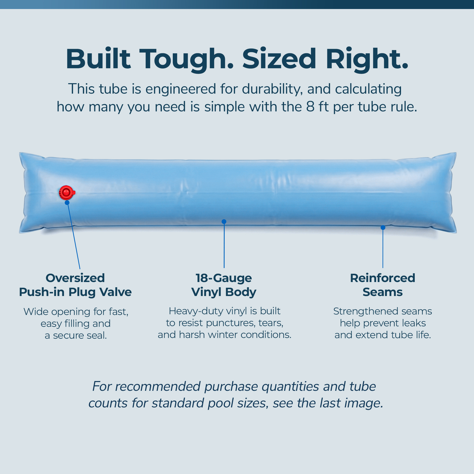 8-ft Single Water Tube for Winter Pool Cover (EA) | NW100 image 5