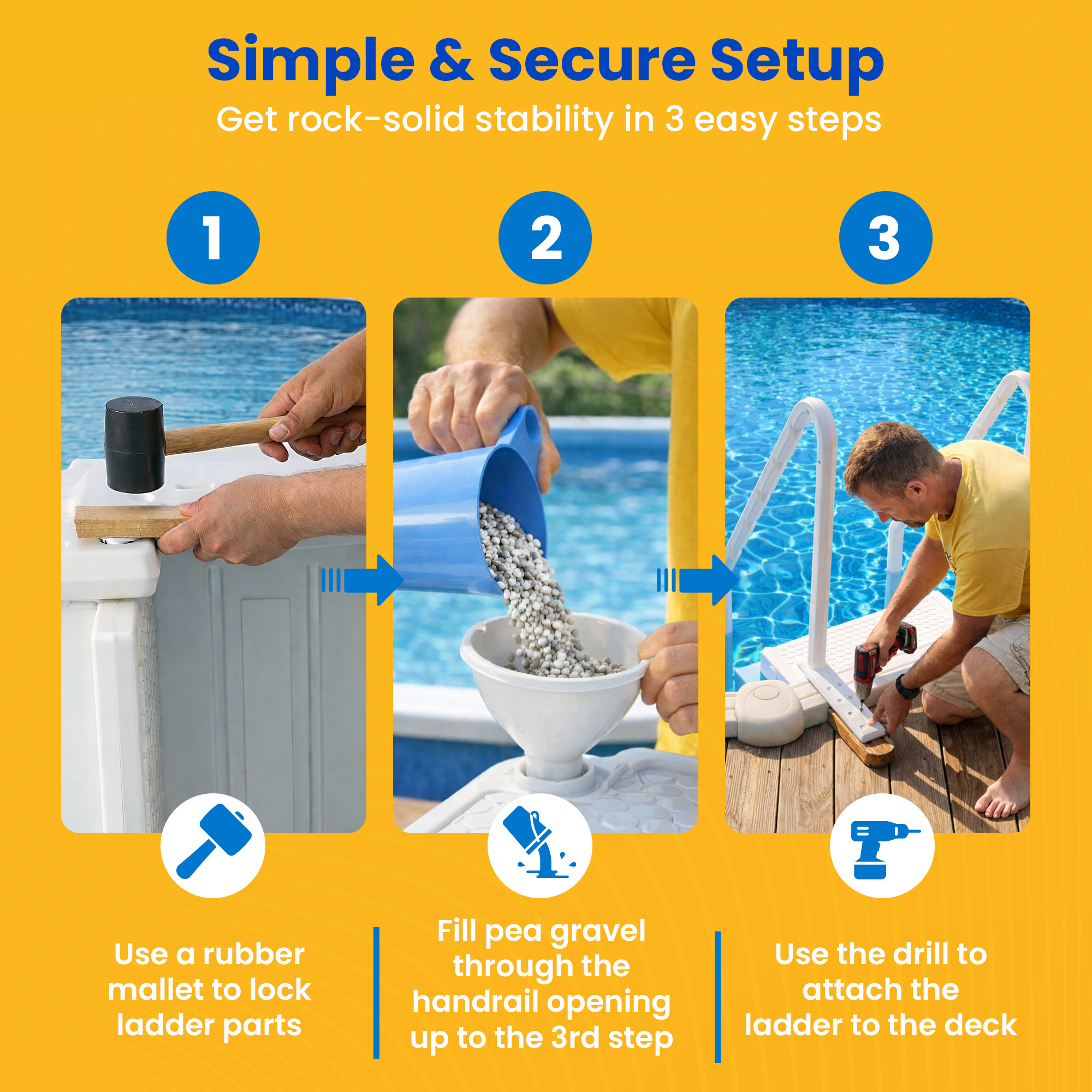 Easy Pool Step for Above Ground Pools | NE113 image 6