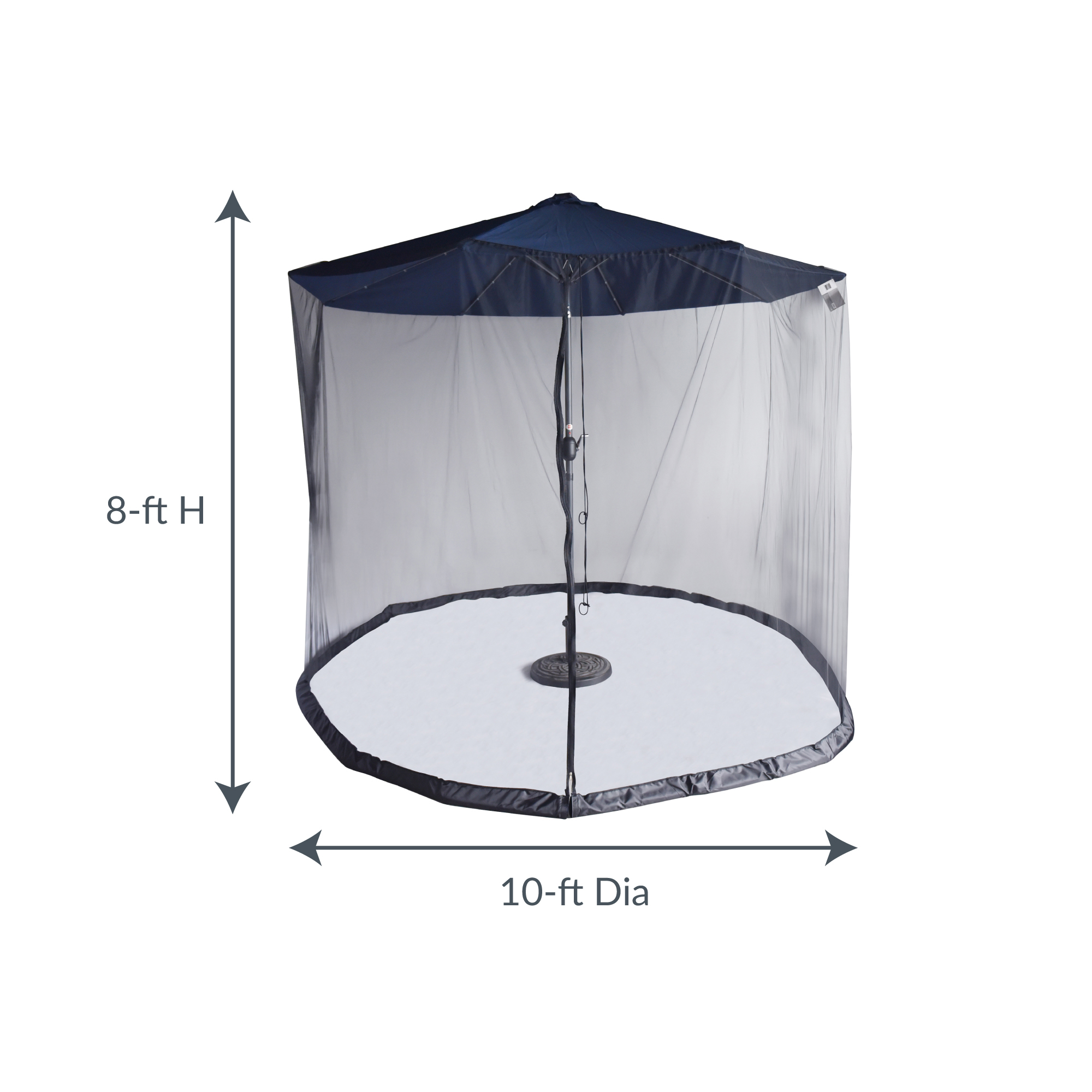 Insect Repellant All-Weather Outdoor Umbrella Bug Screen - Black | NU6893 image 2