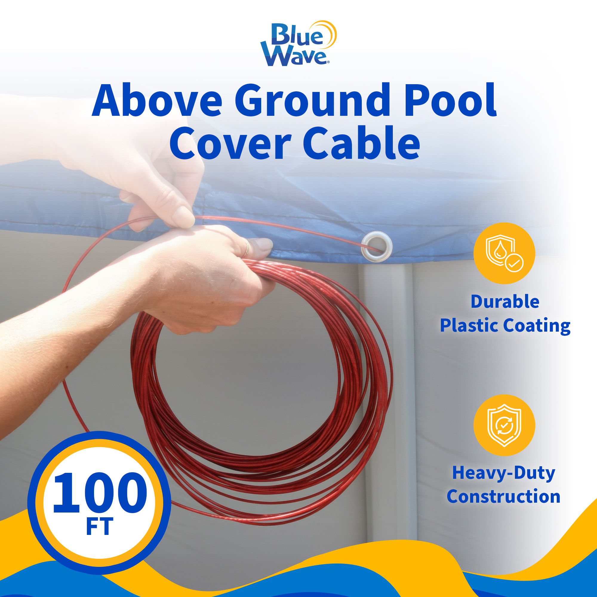 100-ft Above Ground Pool Cover Cable | NW166 image 3