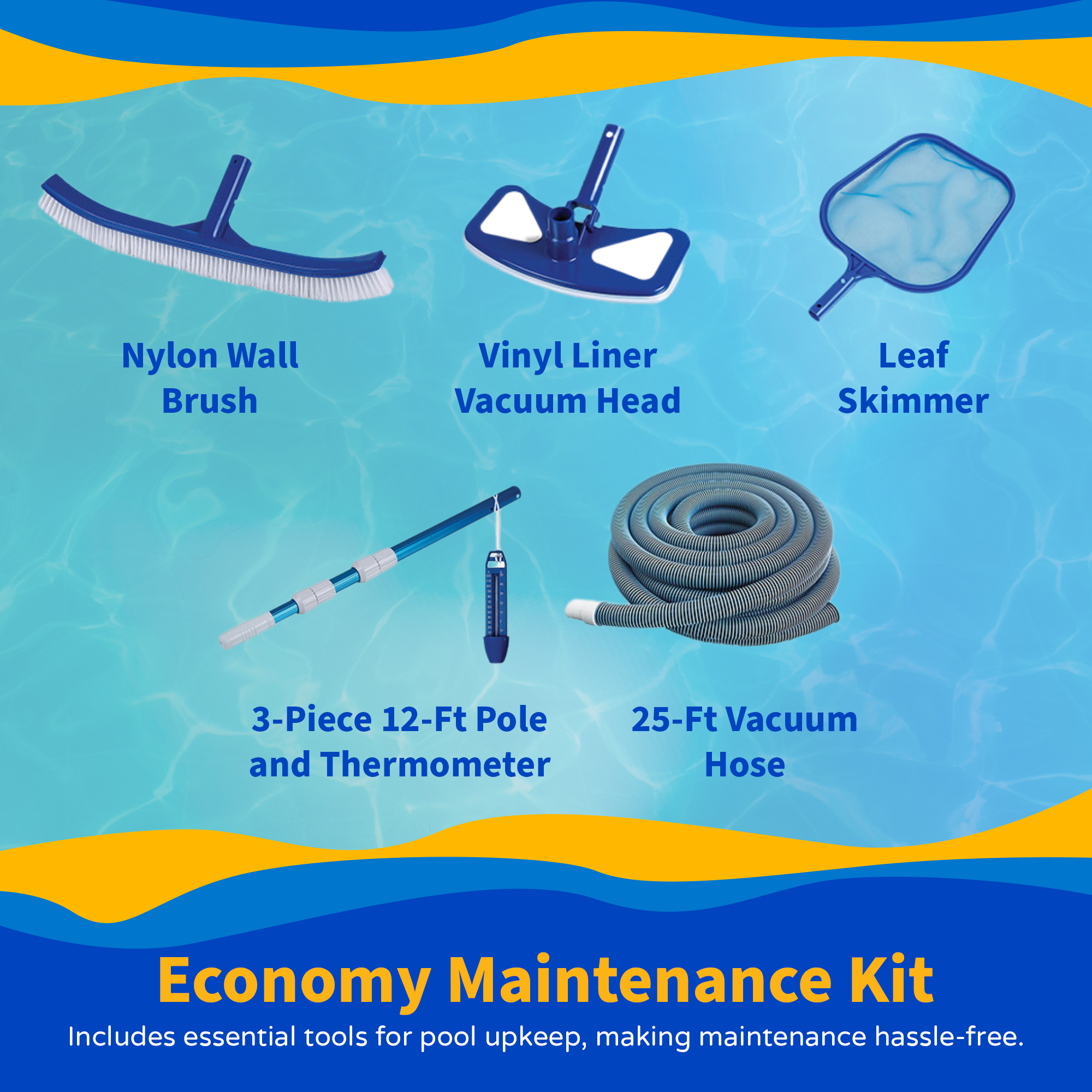 Belize 18-ft Round 52-in Deep 6-in Top Rail Swimming Pool Package | NB3032 image 8