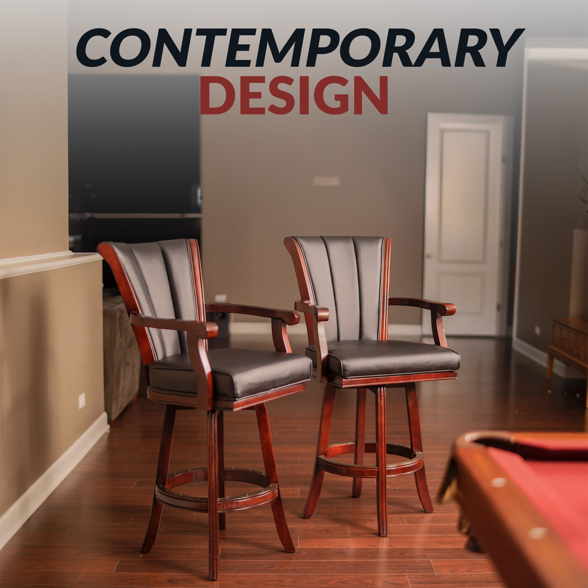 Avondale 29-in Swivel Bar Stool with Arm Rests - Mahogany Finish | BG2815 image 8