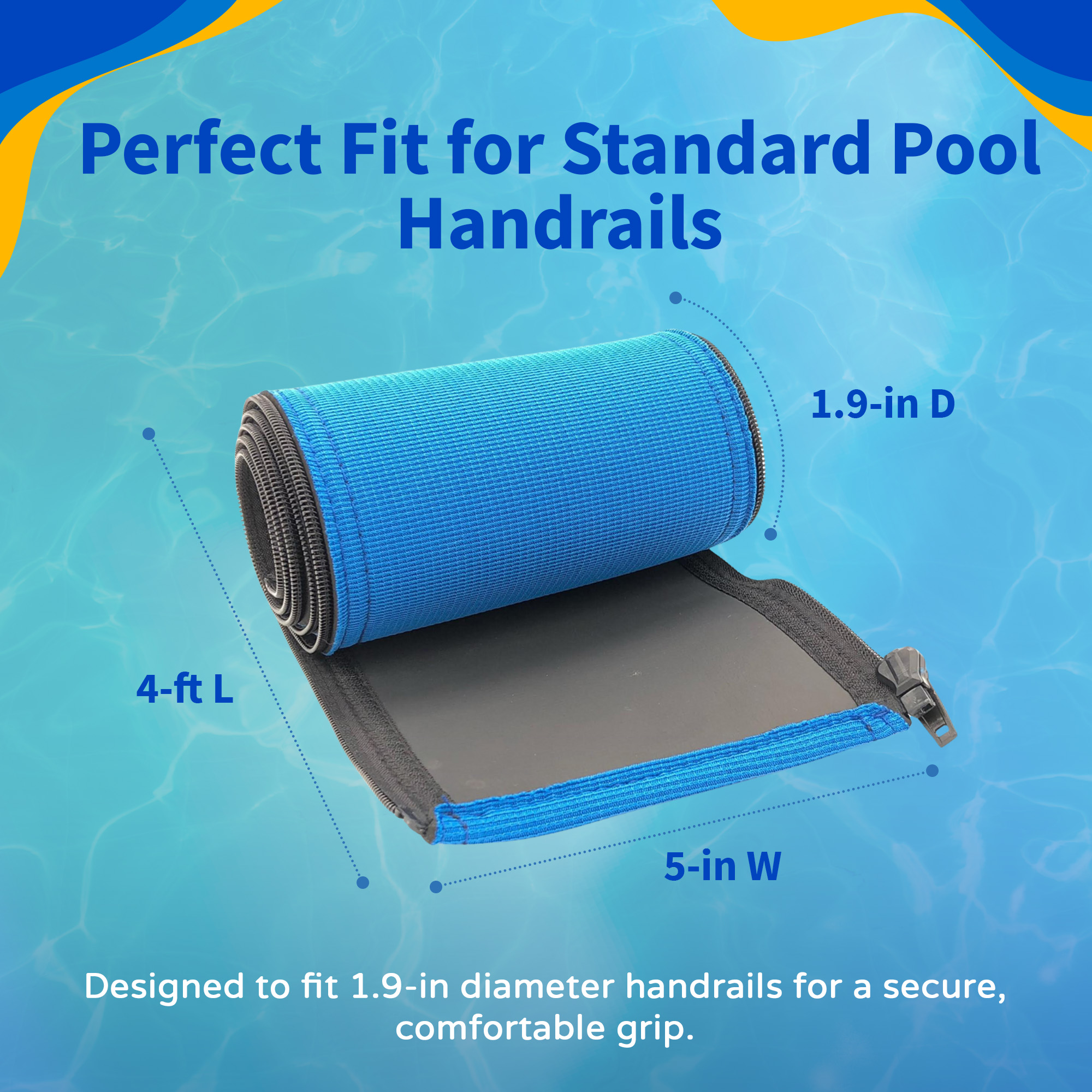 Blue Wave Rail Guard for Pool Handrails, 4-ft Blue (1 per pack) | NE1251 image 4