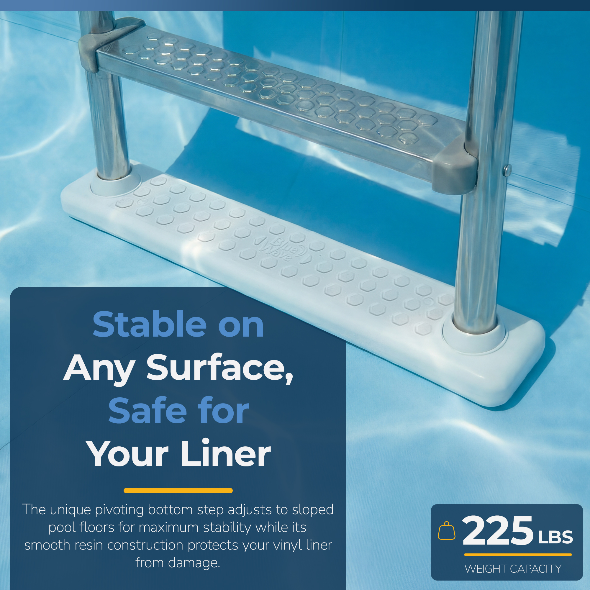 Premium Stainless Steel In-Pool Ladder for Above Ground Pools | NE1145 image 6