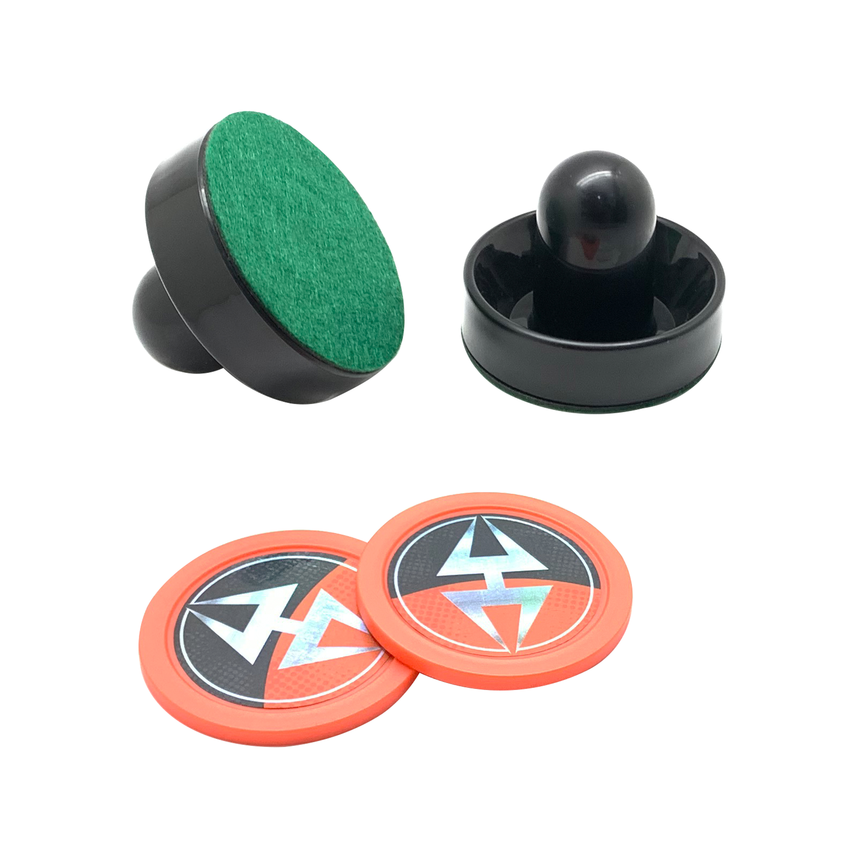 Air Hockey 3-in Strikers and 2.5-in Pucks - Black and Orange | BG50383 image 6