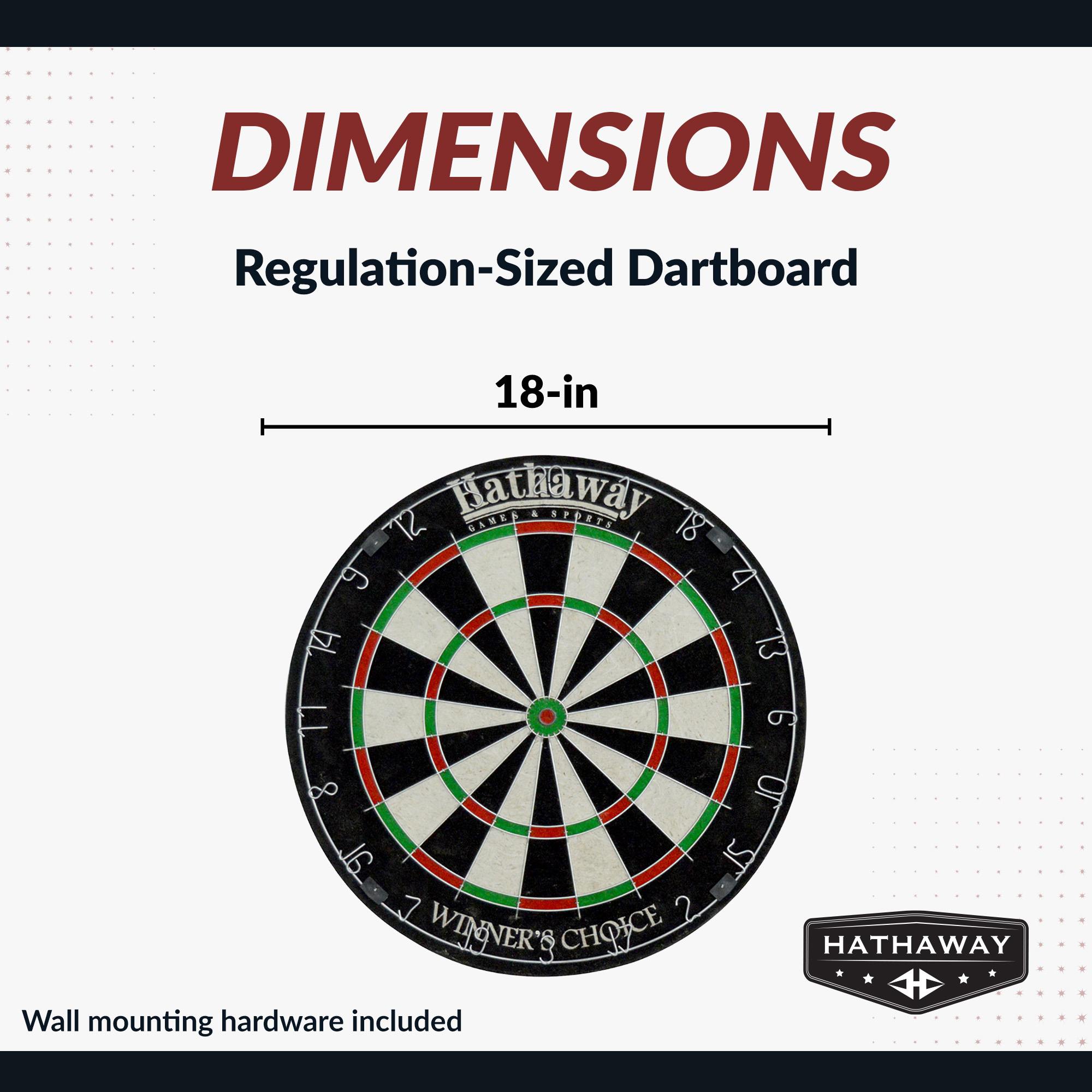 Winner's Choice 18-in Bristle Dartboard | BG1043D image 3