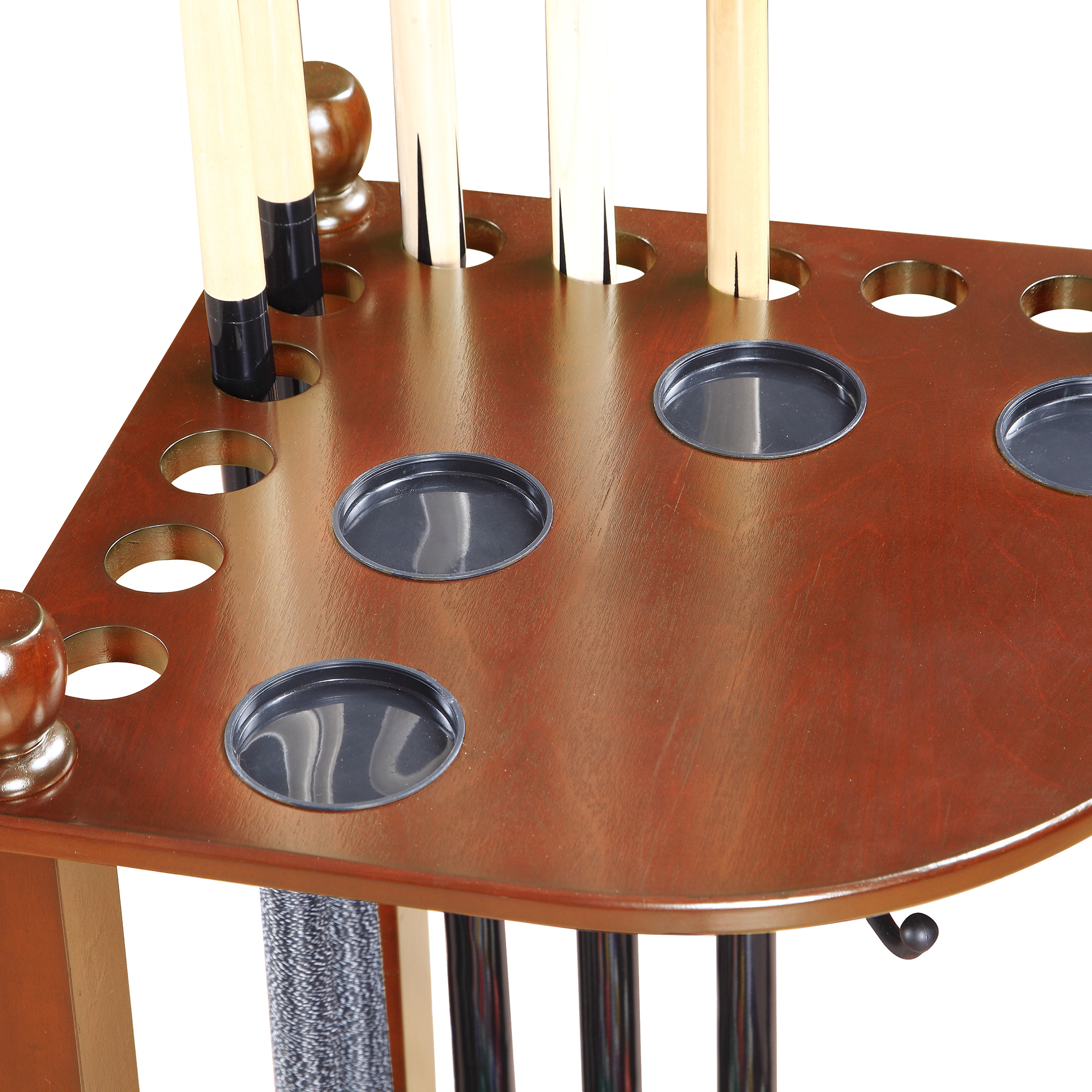 Regent 28-in Corner Floor Billiard Cue Rack - Walnut Finish | BG2569W image 5