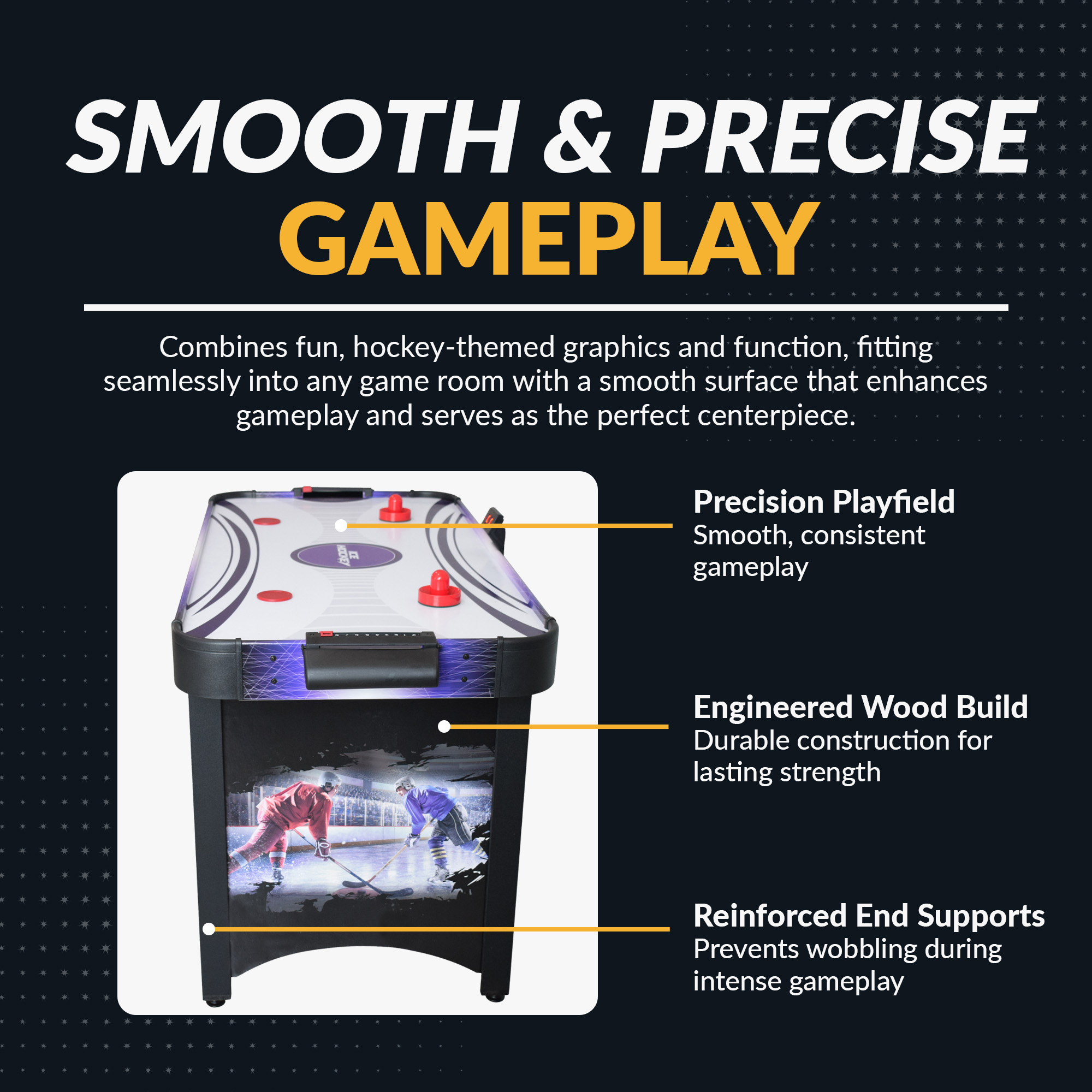 Hat Trick 48-in Air Hockey Table with LED Scoring | BG1015H image 4