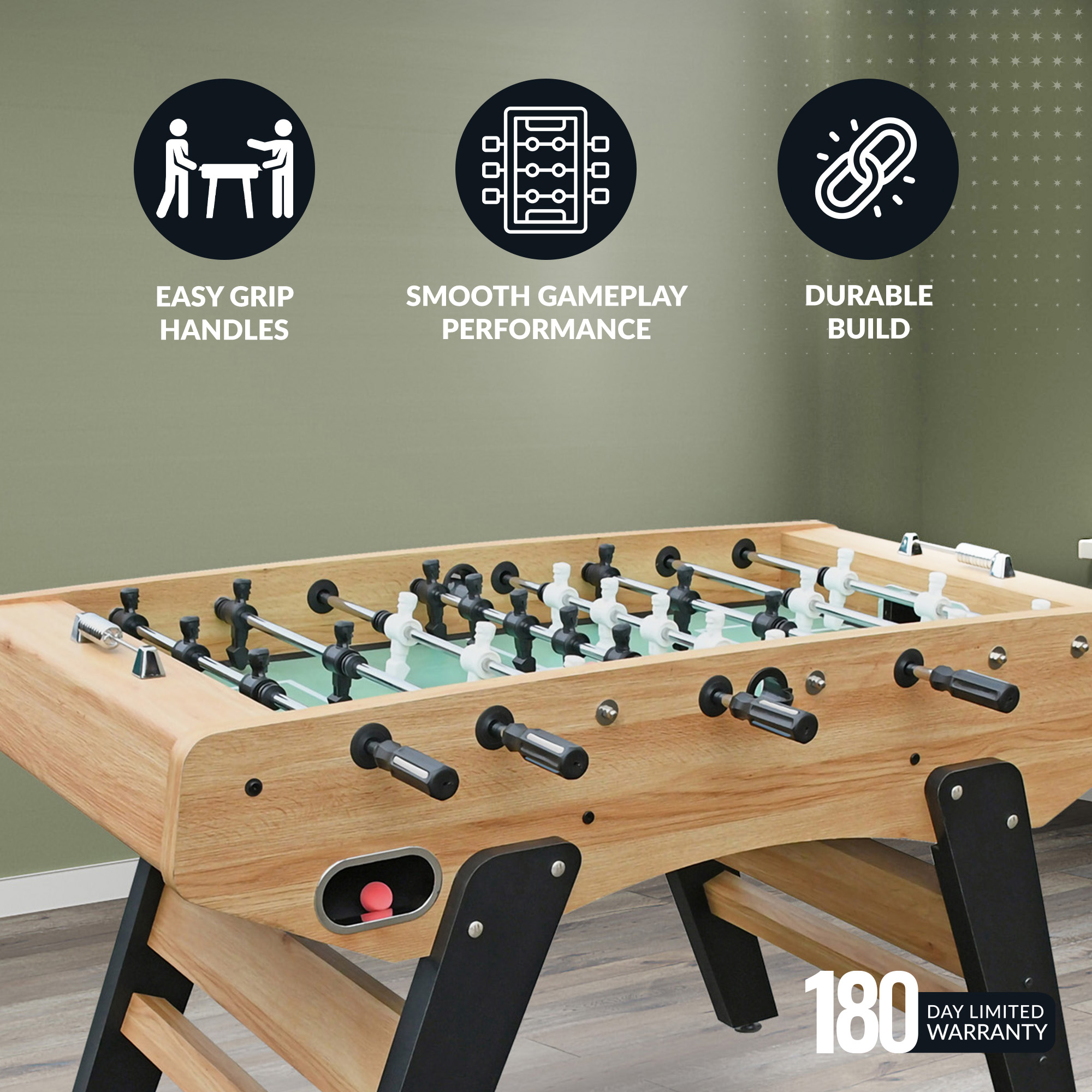 Center Stage Pro Series 59-in Foosball Table - Telescopic Safety Rods | BG50382 image 5