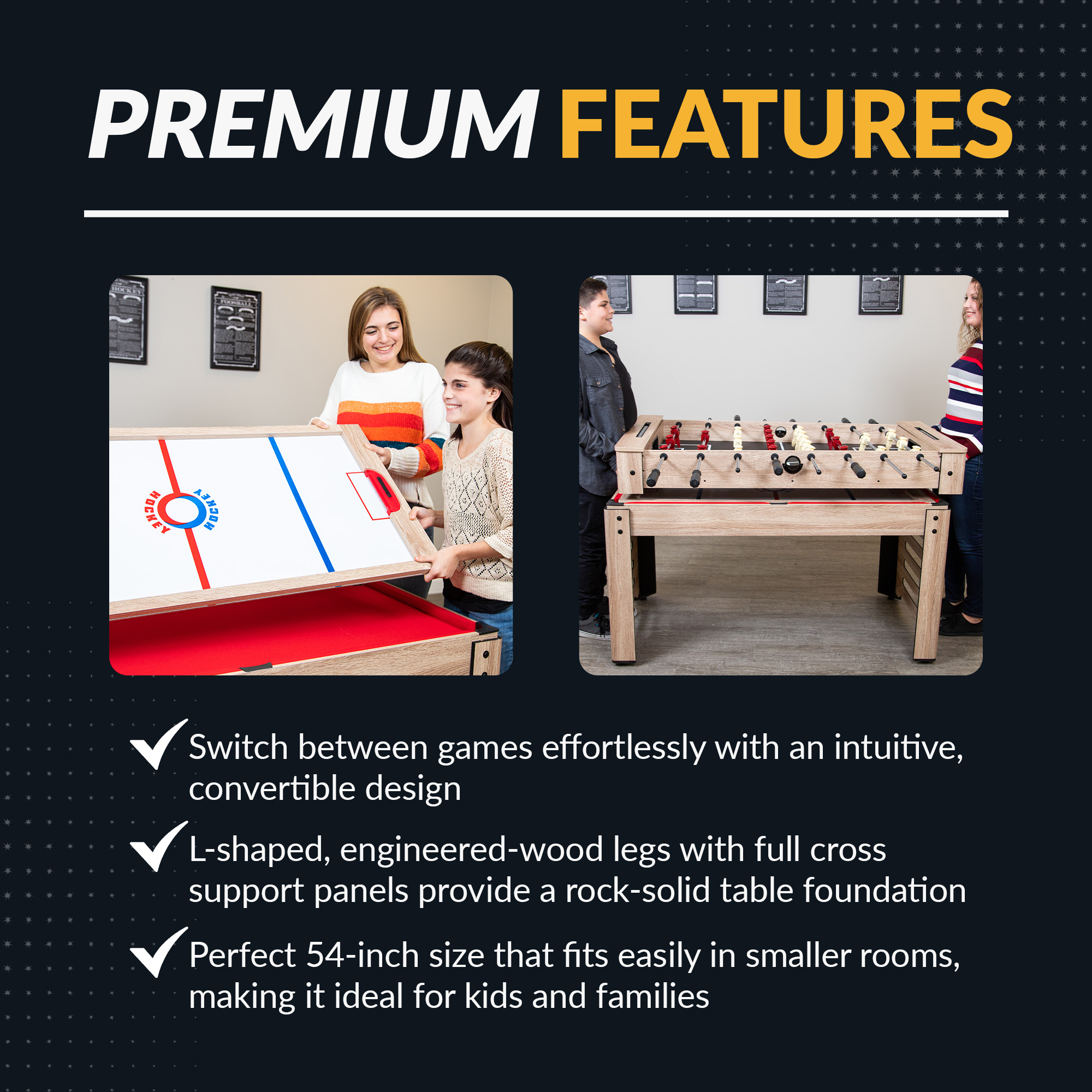 Madison 54-in Foosball 6-in-1 Multi-Game Table | BG5017 image 6