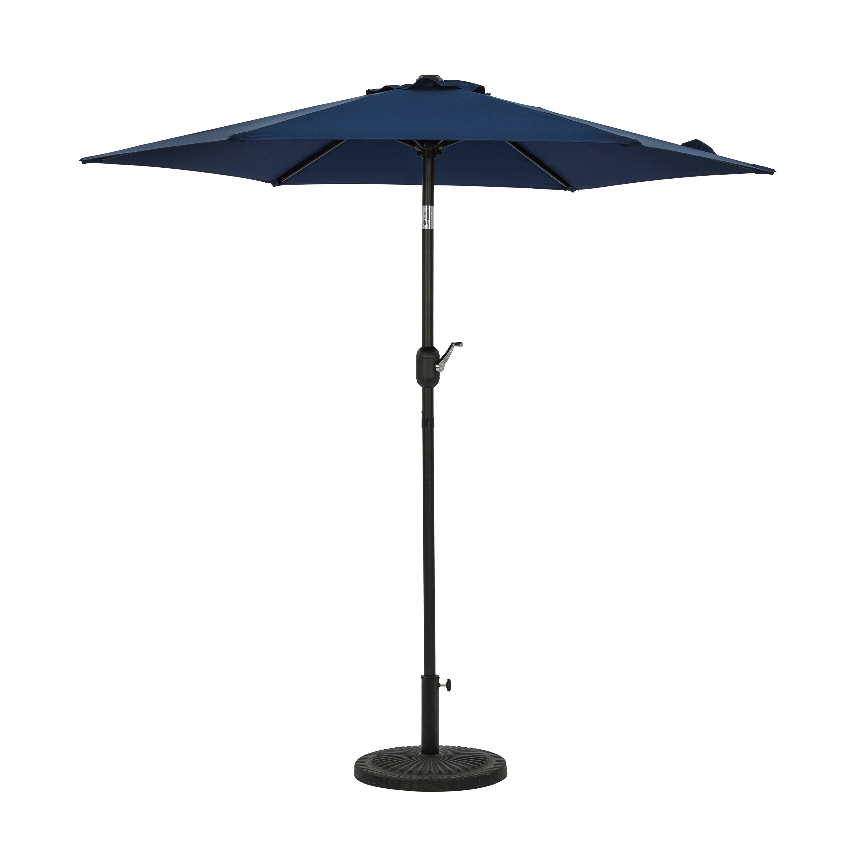 Bistro 7.5-ft Hexagon Market Umbrella - Navy Blue - Polyester Canopy | NU6828