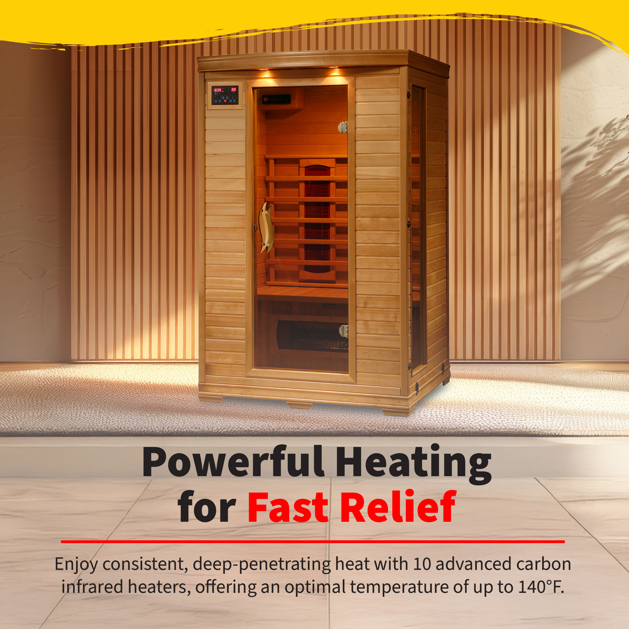 Coronado 2-Person Hemlock Infrared Sauna with 5 Ceramic Heaters | SA2406 image 7