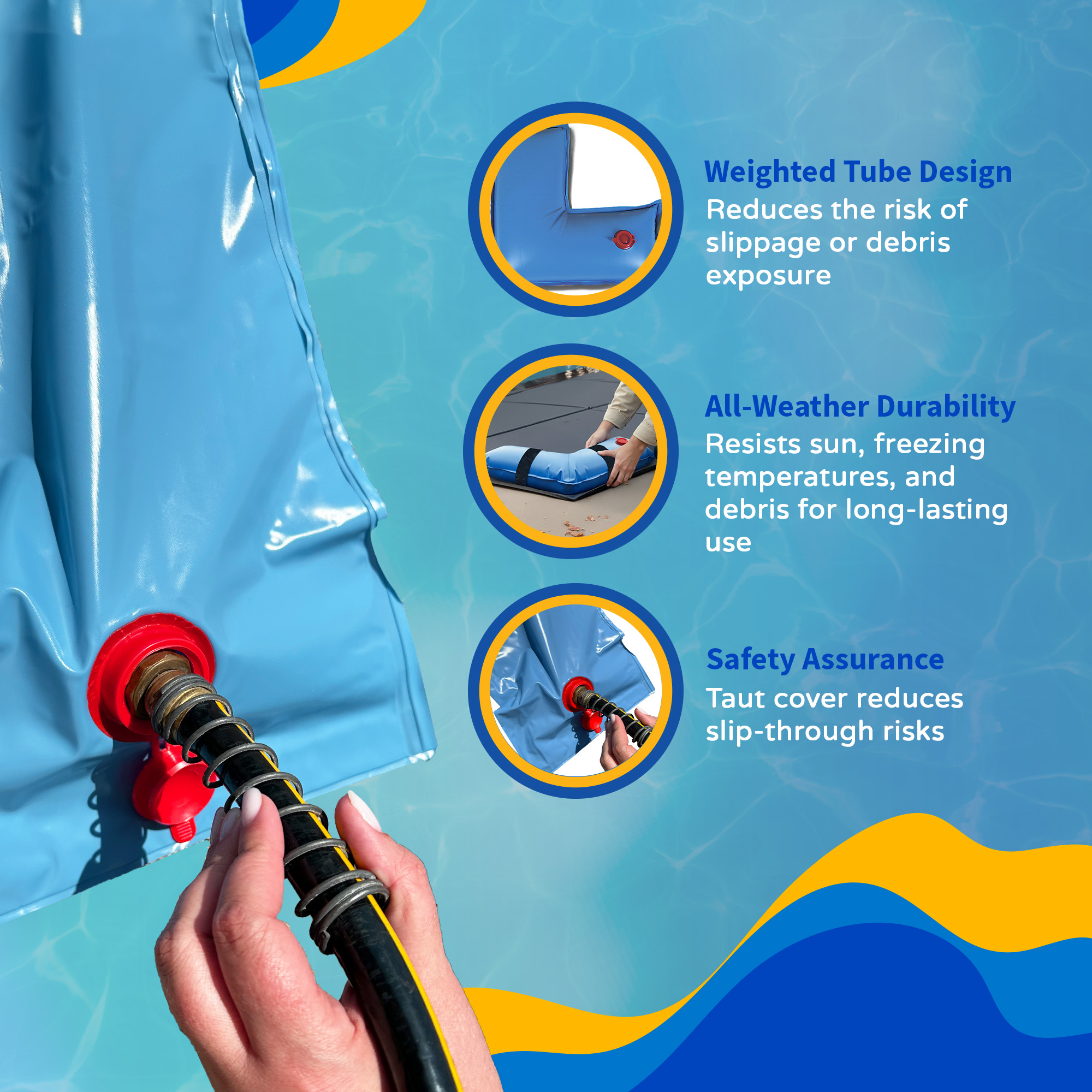 2-ft x 2-ft Corner Tube for Winter Pool Cover | NW130 image 5