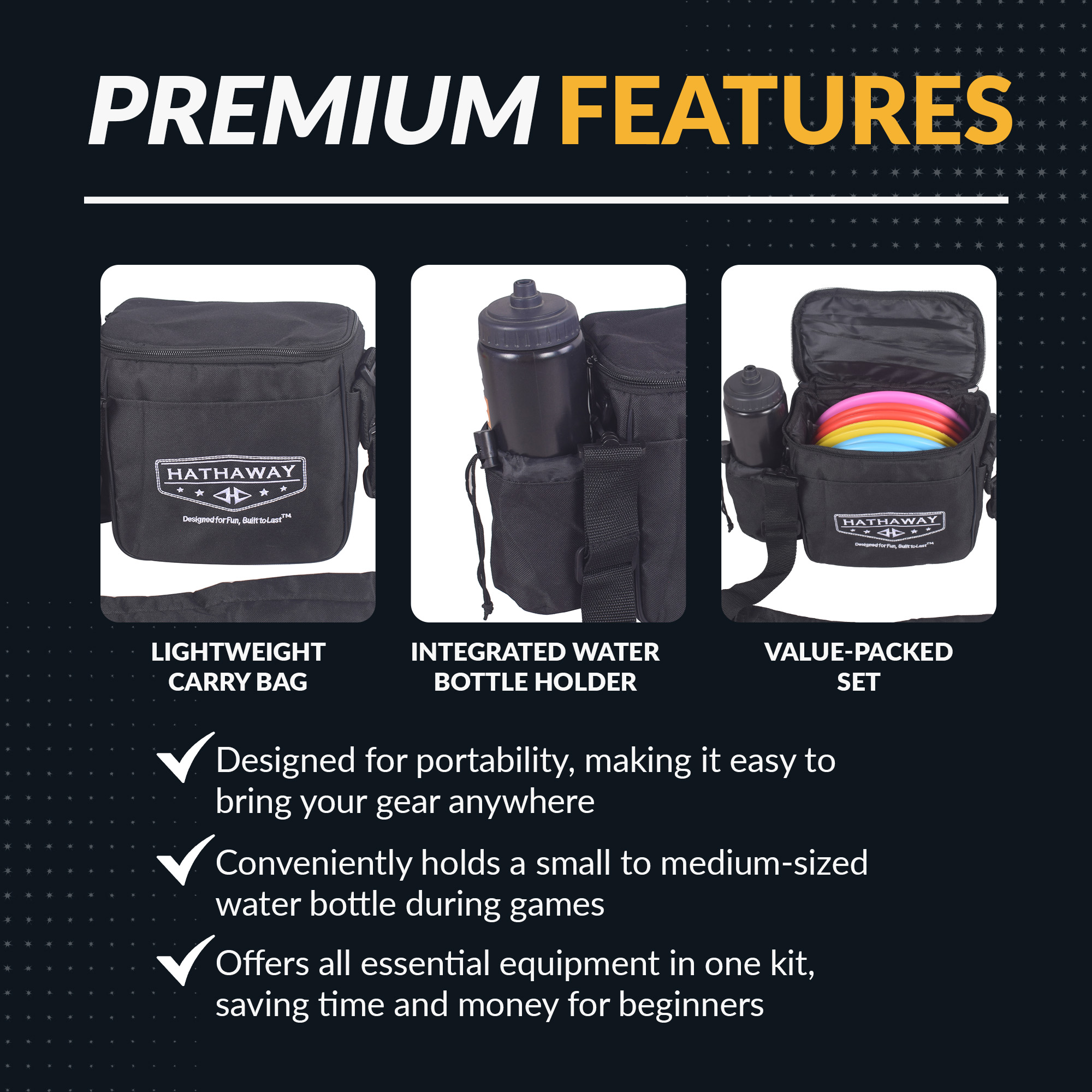 Disc Golf Starter Set with 6 Discs and Case - 150 – 170-gram, 8.25-in | BG5038 image 6