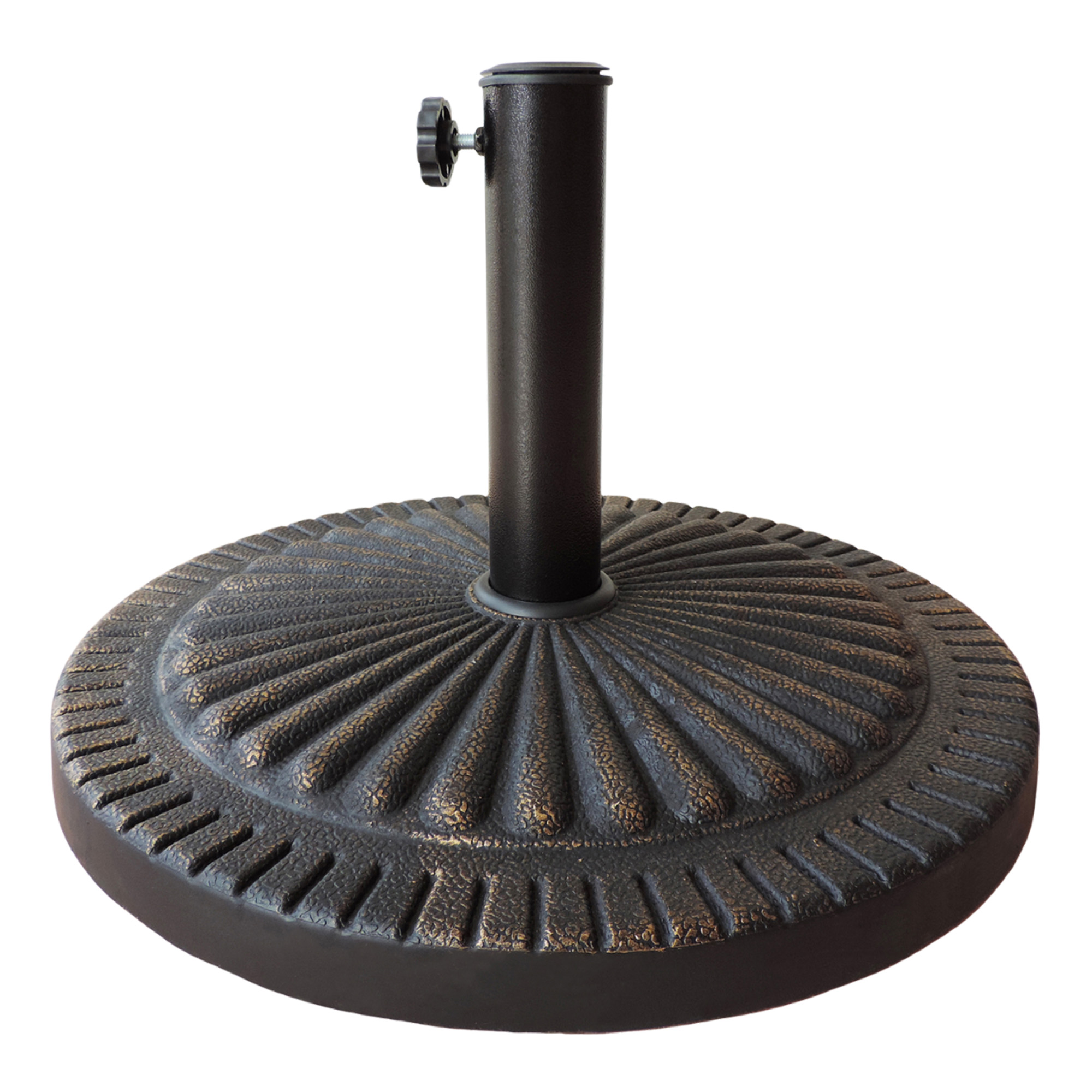 31-lb All-Weather Outdoor Poly-Resin Umbrella Base - Bronze | NU6792 image 2