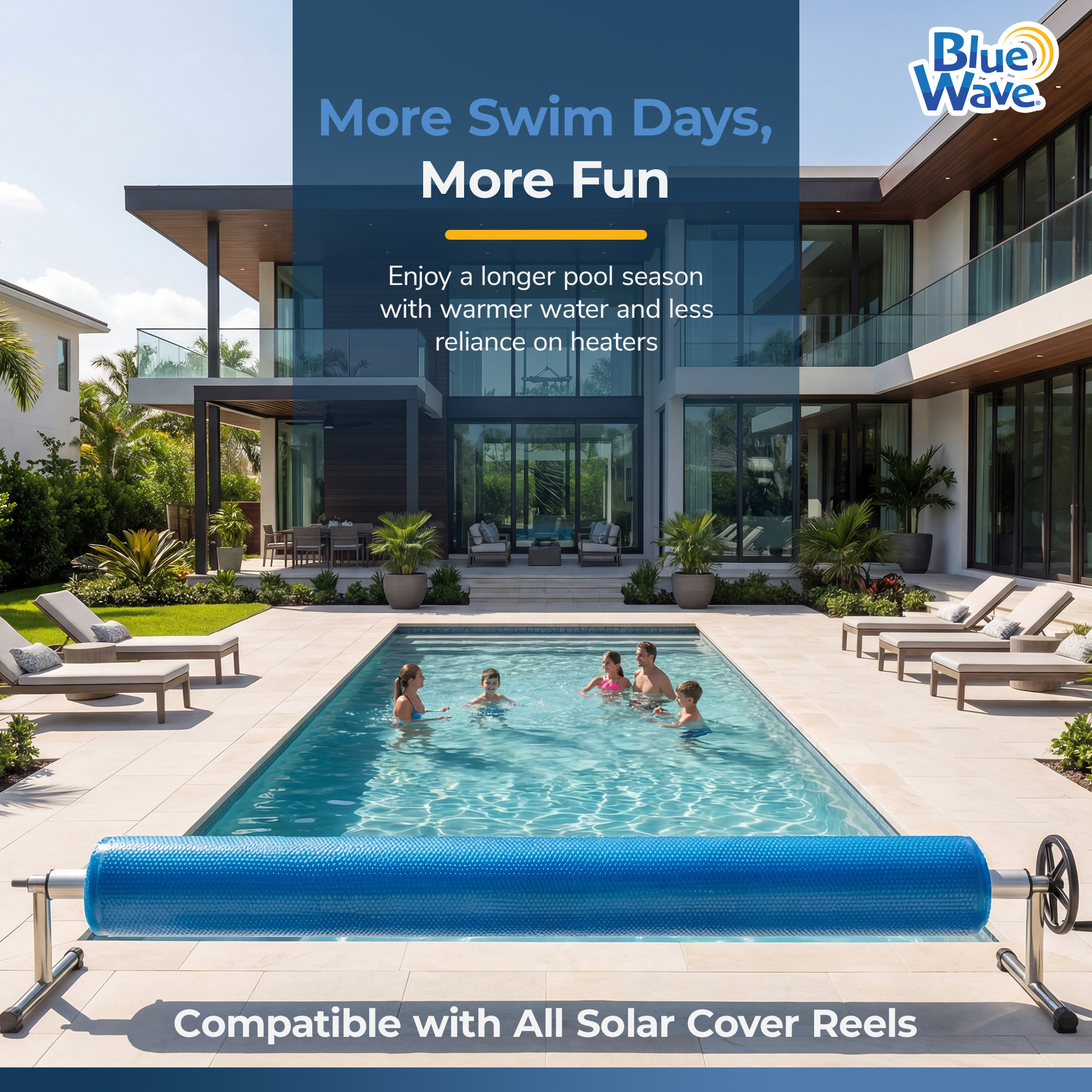 Blue Wave 12-mil Solar Blanket for Rectangular 12-ft x 20-ft In-Ground Pools – Blue | NS400 image 5