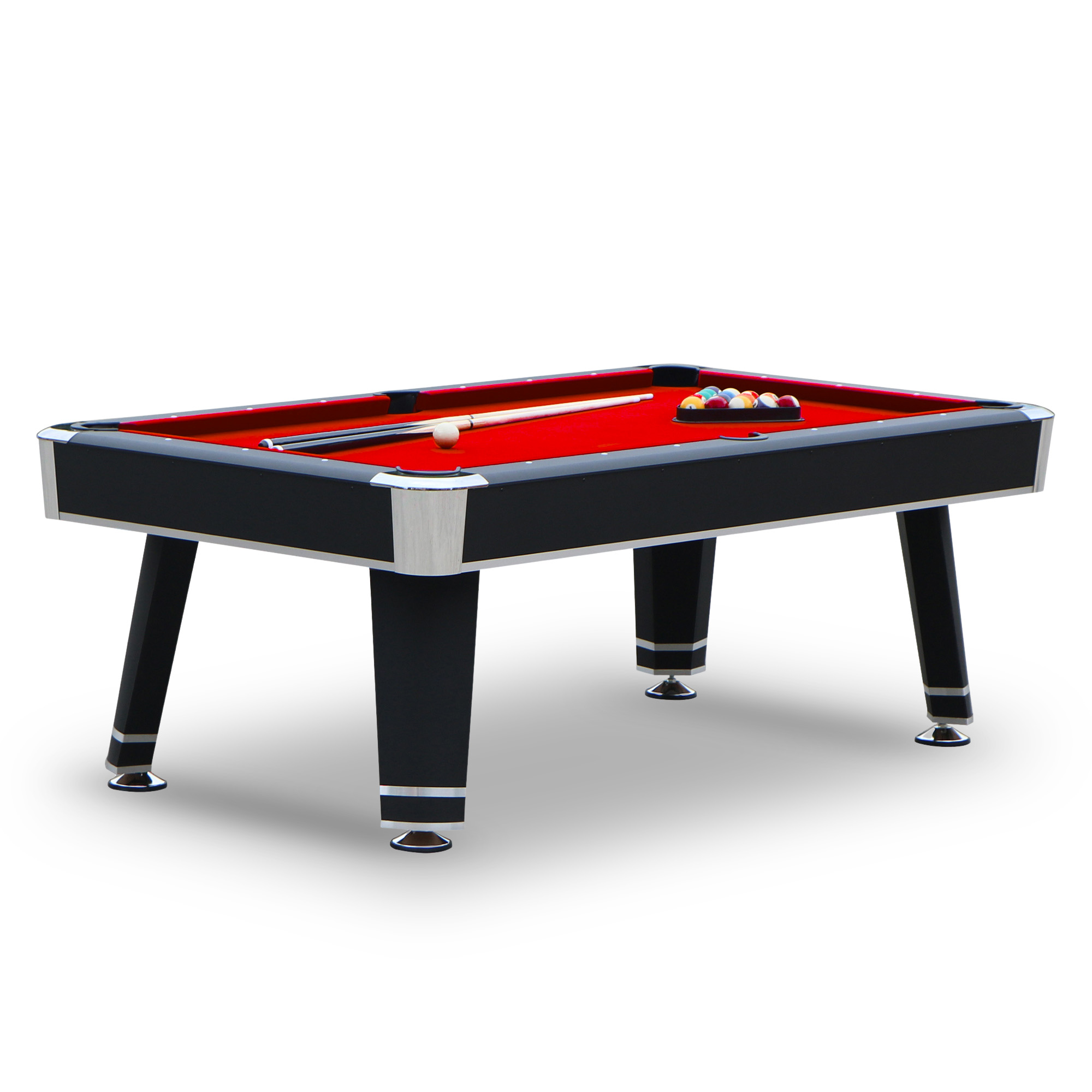Jupiter 7-ft Pool Table - Black with Red Felt | BG50320 - product image