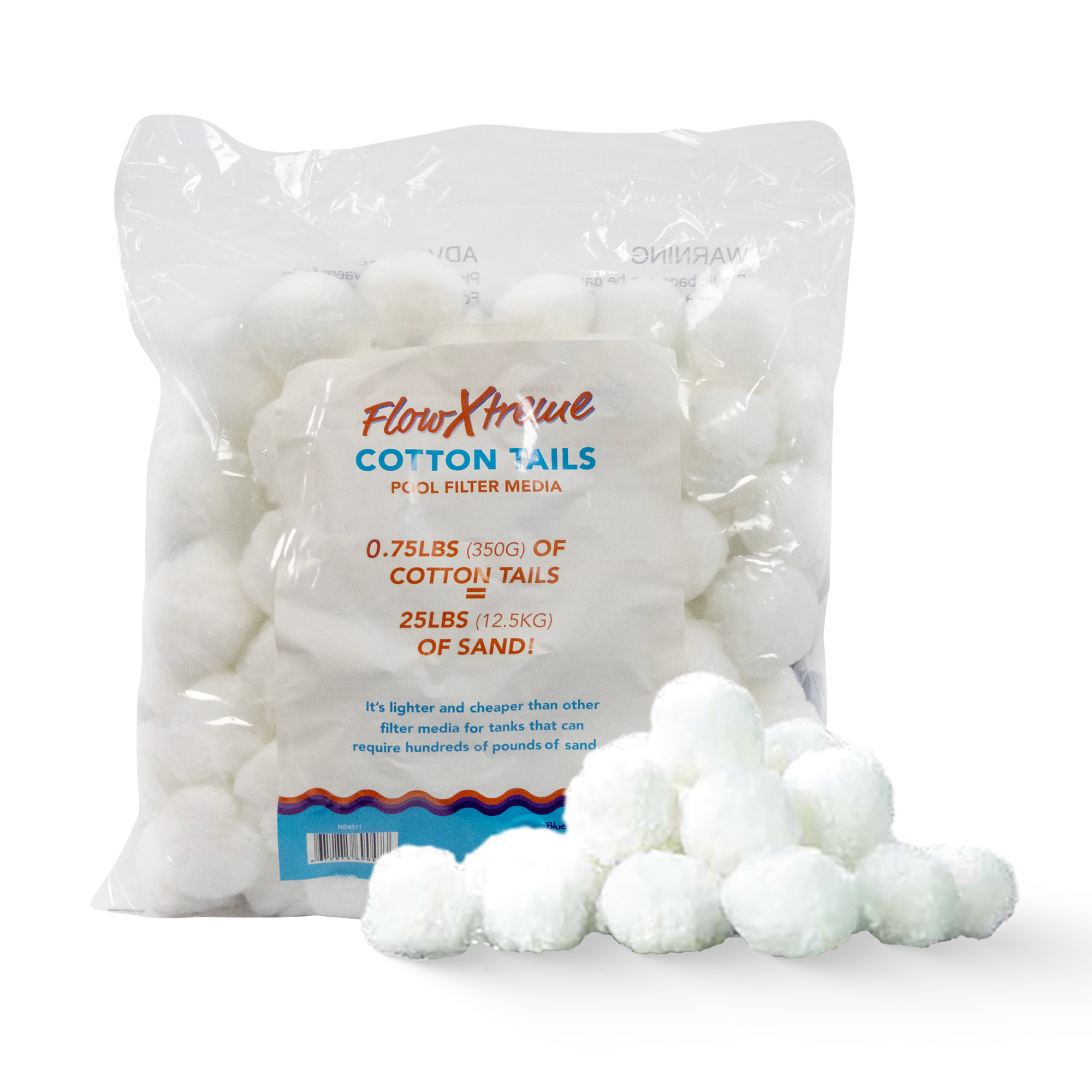 FlowXtreme® CottonTails® Filter Media 0.75-lbs (Replaces 25-lbs Sand) | NE4511 image 2