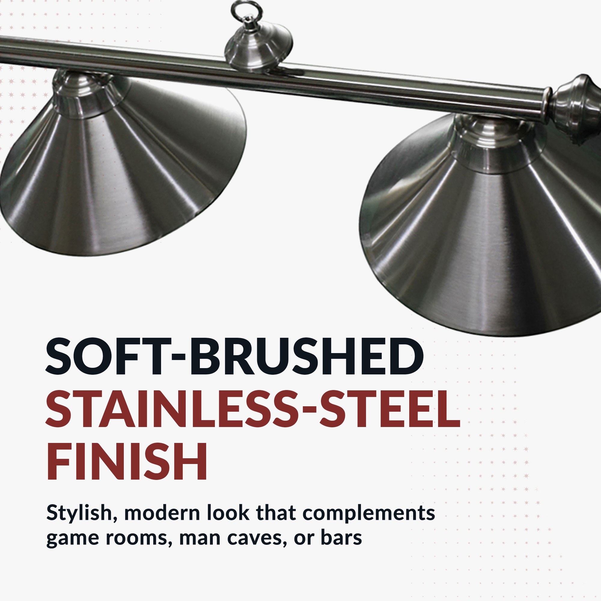 3 Shade Billiard Light - Soft Brushed Stainless Steel | BG2577 image 7