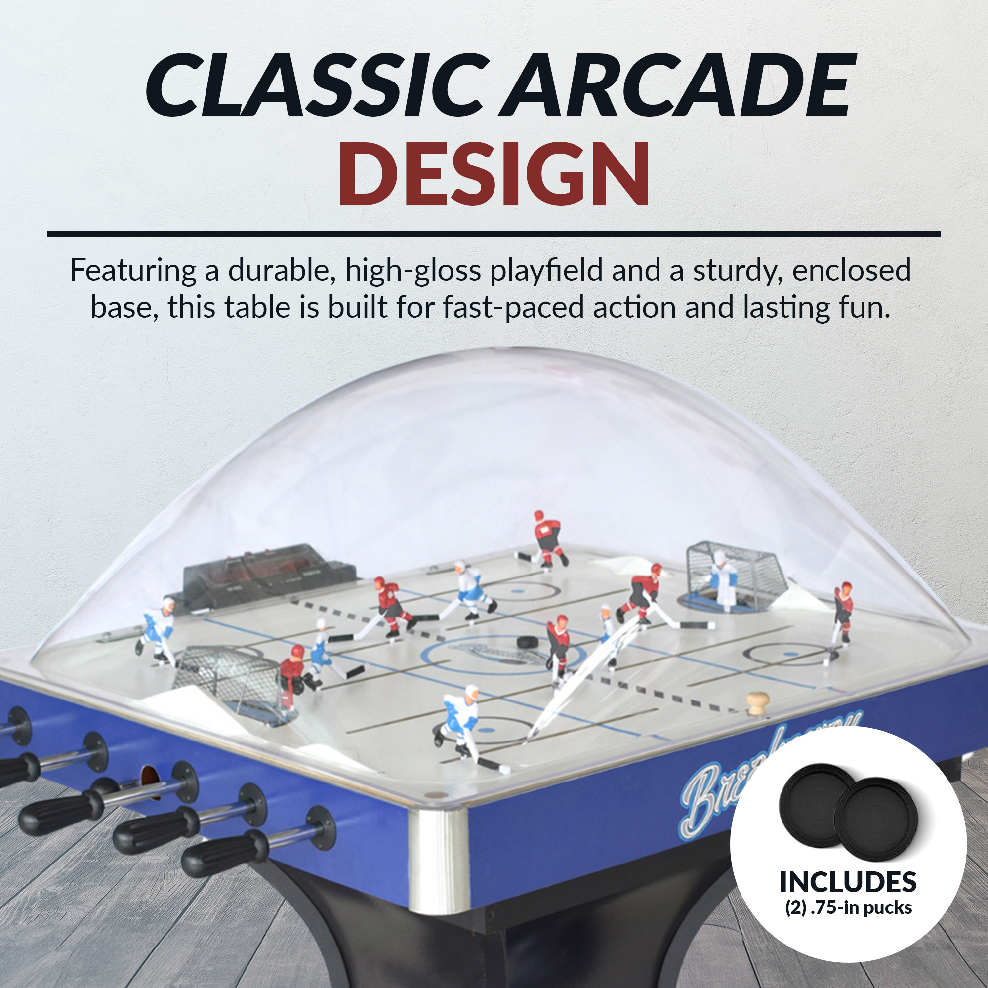 Breakaway 41-in Dome Hockey Table with LED Scoring | BG5003 image 7