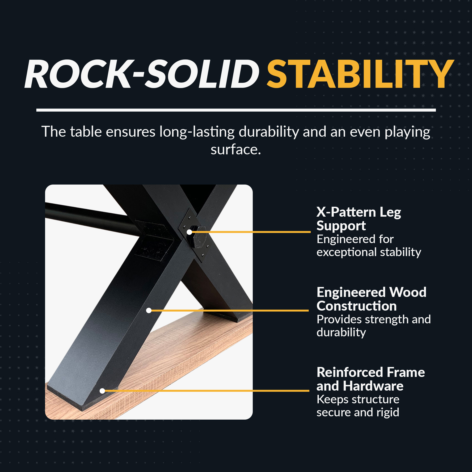Excalibur 7-ft Pool Table - Driftwood Finish with Blue Felt | BG50346 image 3