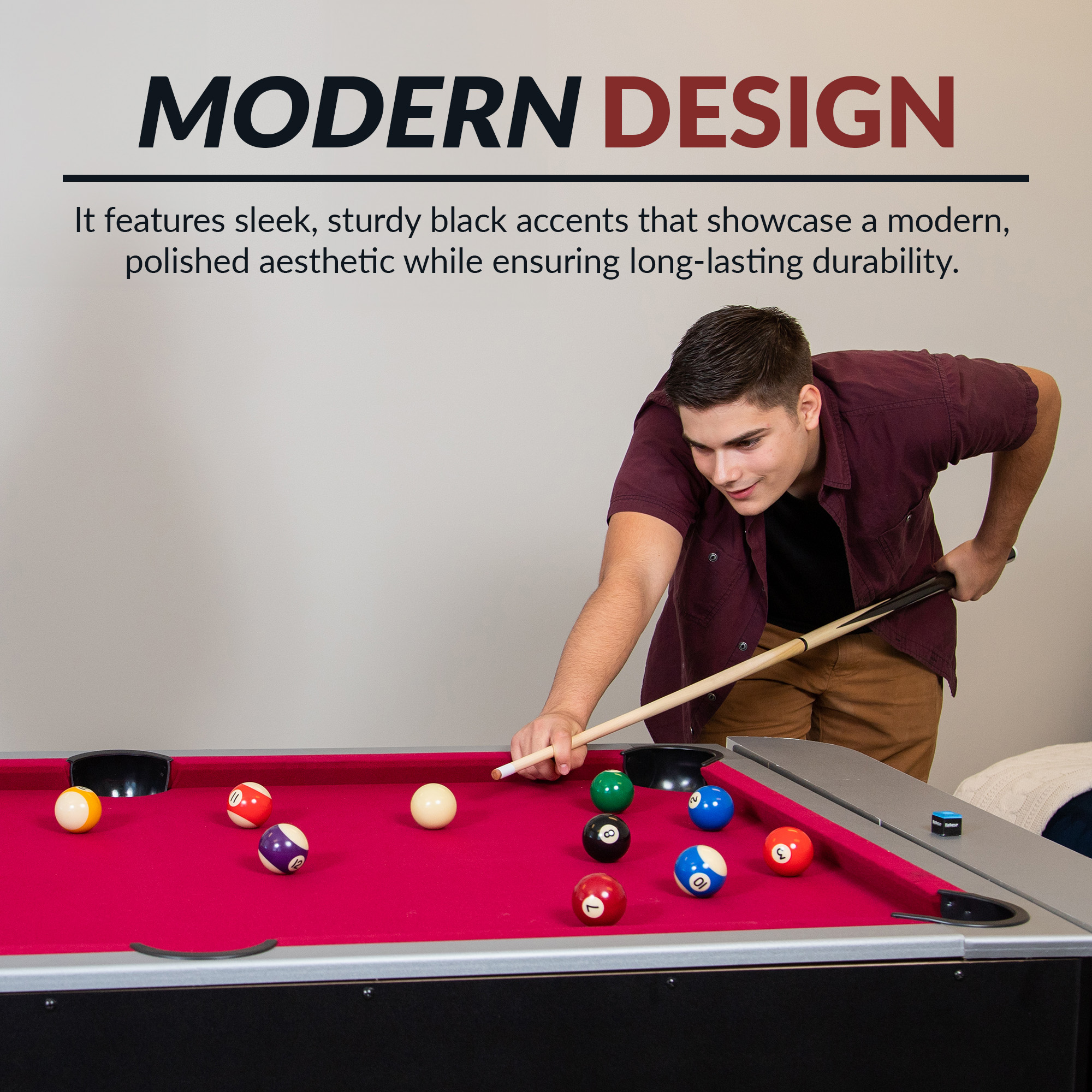 Triple Threat 6-ft Air Hockey 3-in-1 Rotating Multi-Game Table and Cabinet | BG5001 image 8