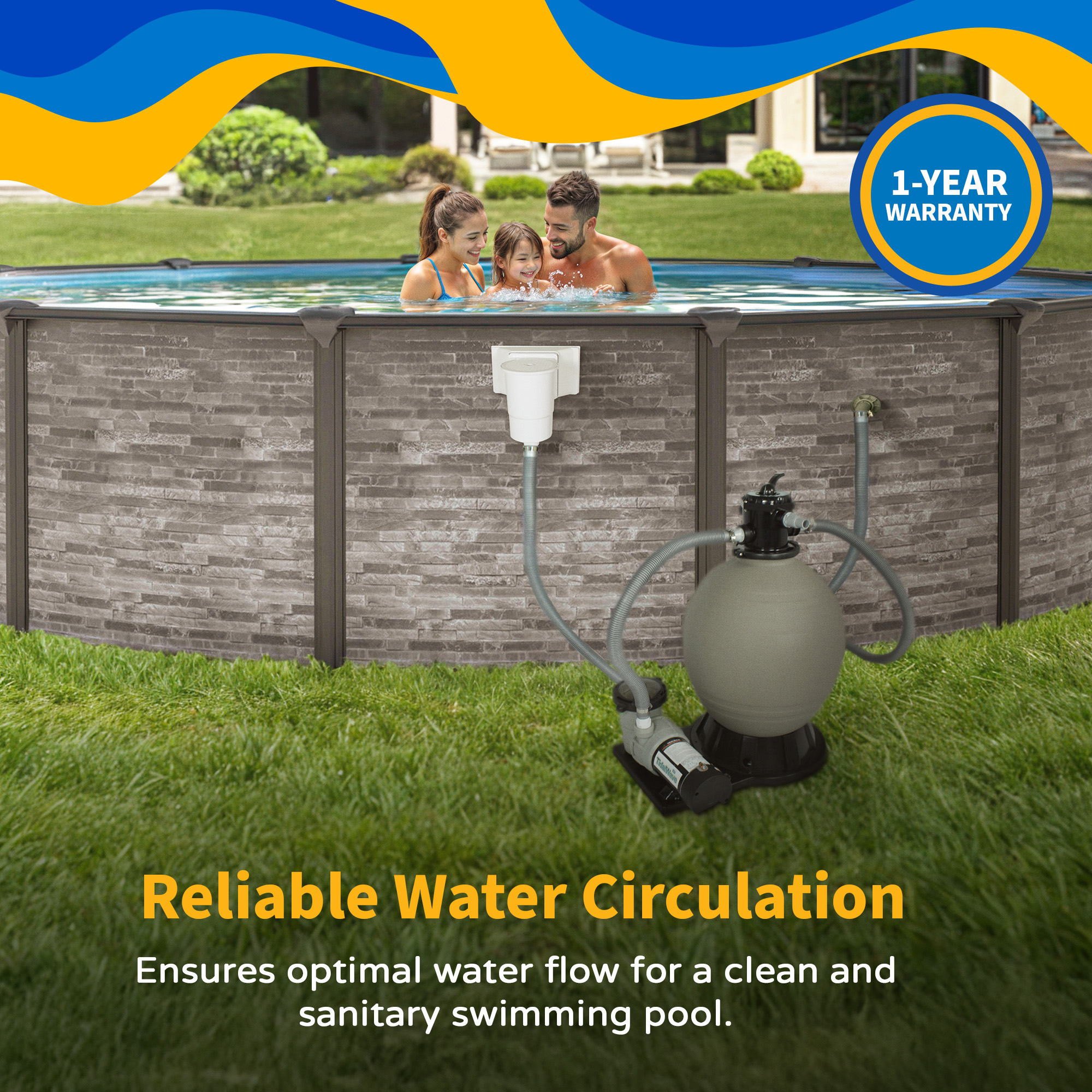 Tidal Wave® Maxi II 1.0HP Above Ground Dual Speed Pool Pump | NE6181 image 6