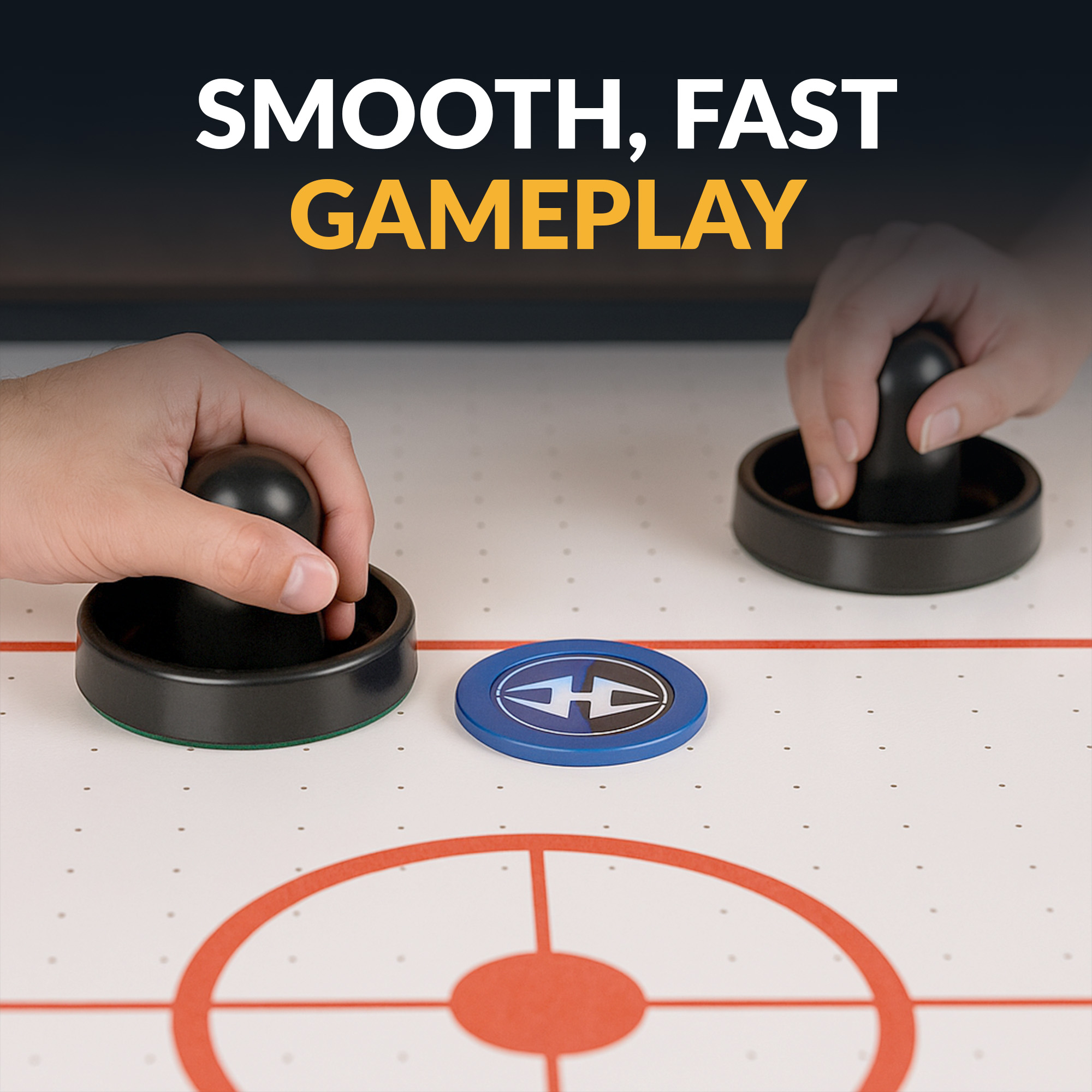Air Hockey 3.75-in Strikers and 2.87-in Pucks - Black and Blue | BG50384 image 7