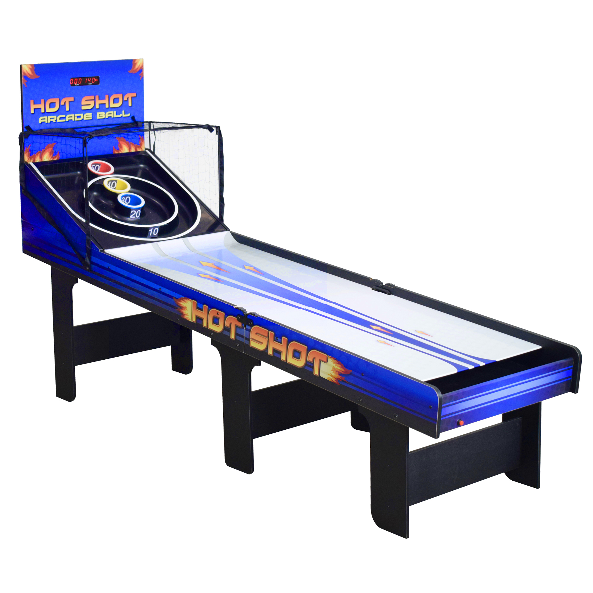 Hot Shot 8-ft Roll Hop and Score Arcade Game Table with LED Scoring | BG2015