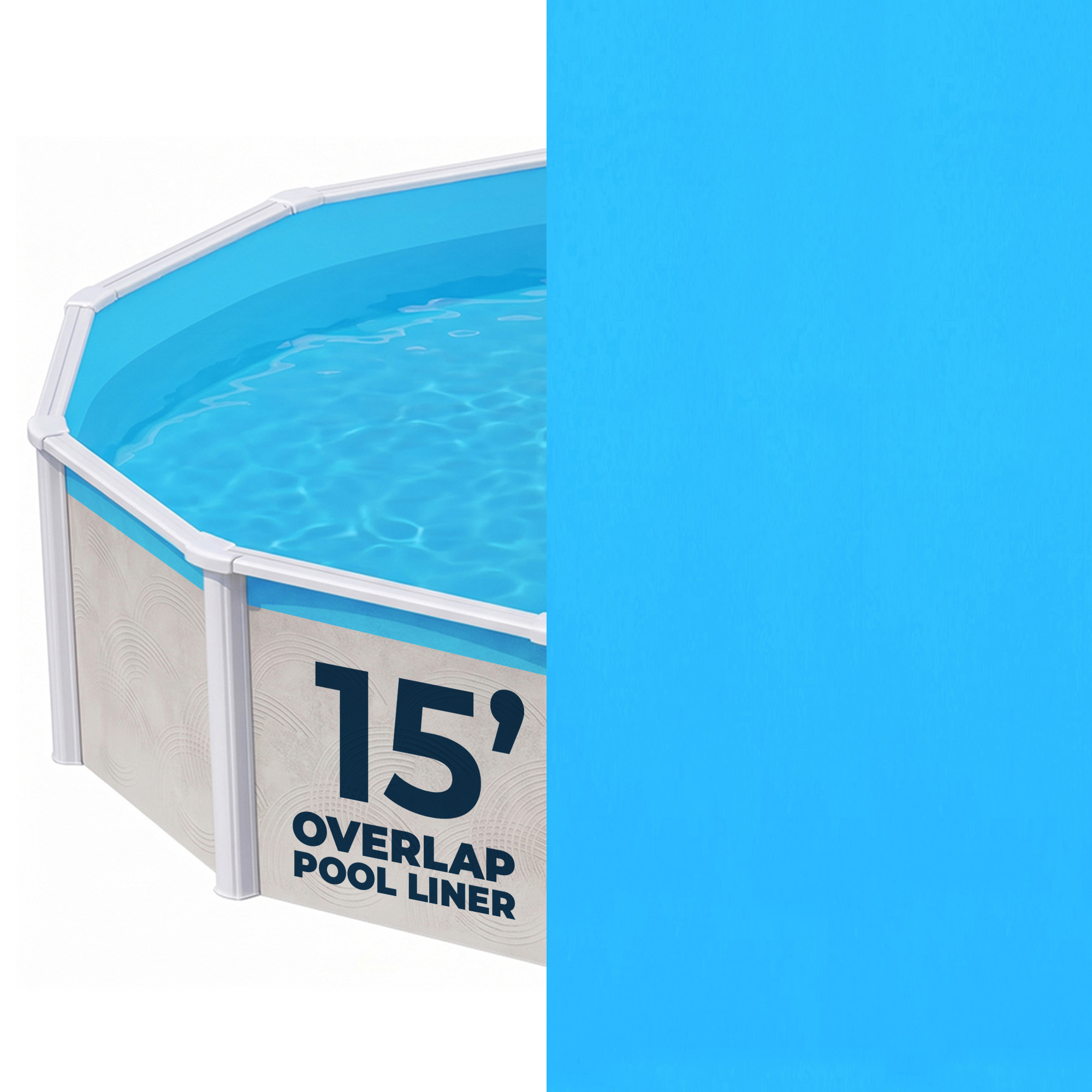 Blue 15-ft Round Standard Gauge Overlap Liner - 48/54-in | NL322-20 image 2