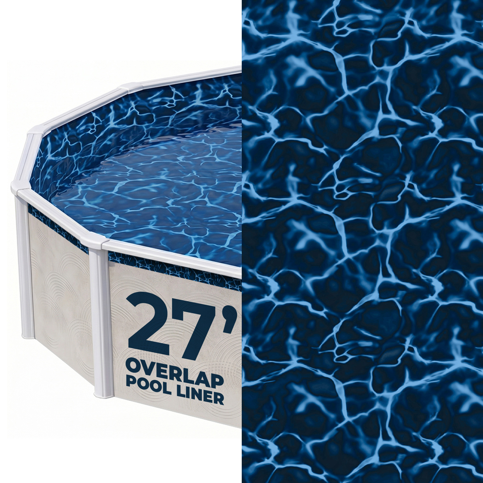 Evening Bay 27-ft Round Standard Gauge Overlap Liner - 48/54-in | NL506-20 image 2