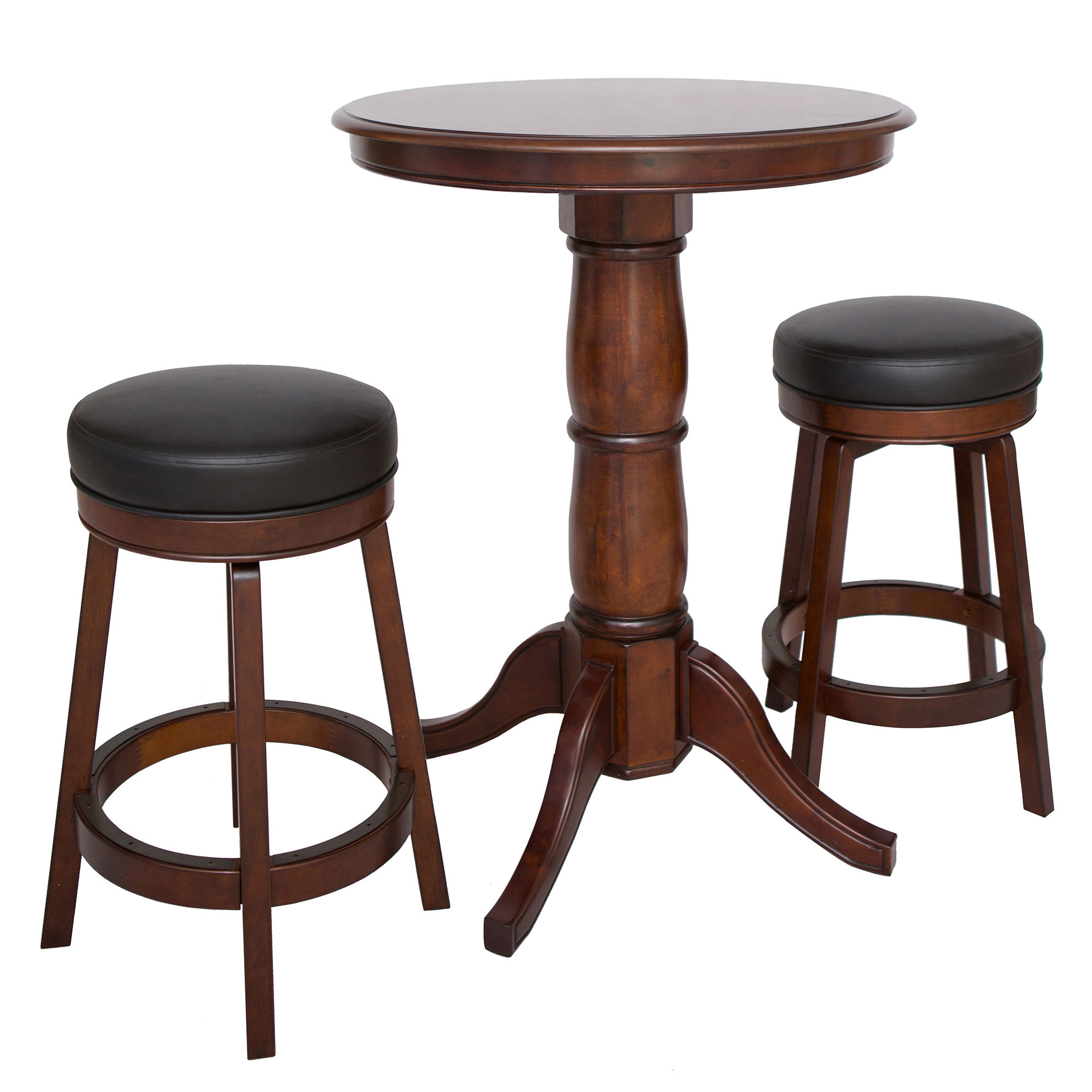 Oxford 3 Piece Hardwood Pub Table Set - Walnut Finish | BG2715W