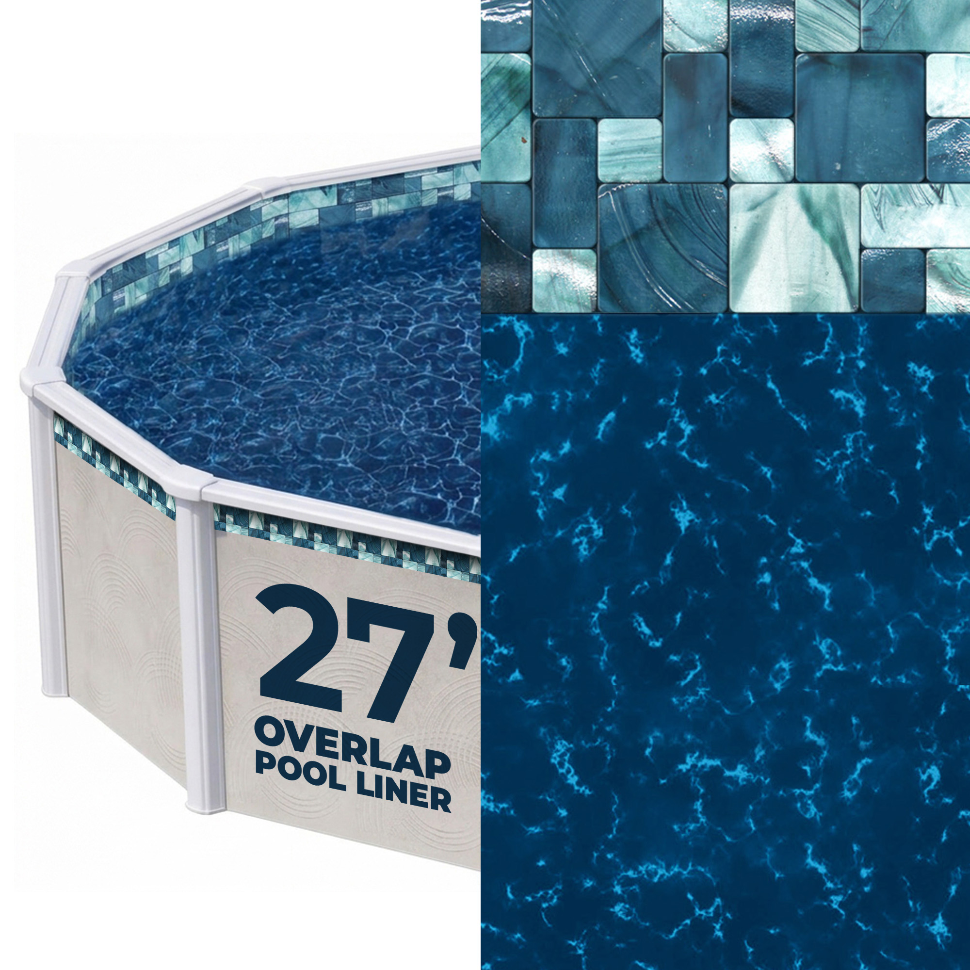 Emerald Coast 27-ft Round Standard Gauge Overlap Liner - 48/54-in | NL606-20 image 2