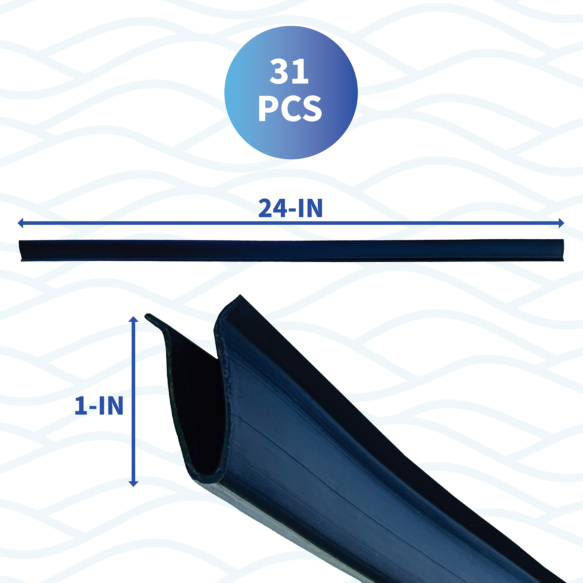 24-in Liner Coping Strips - 31 Pack - For 12X24 Oval Pools | NL107-24 image 2