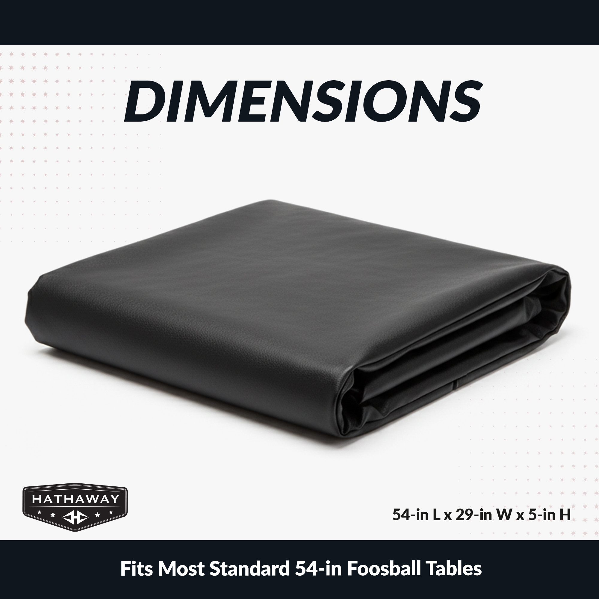 Foosball Table 54-in Foosball Table Cover - Fitted -Black | BG1138F image 2