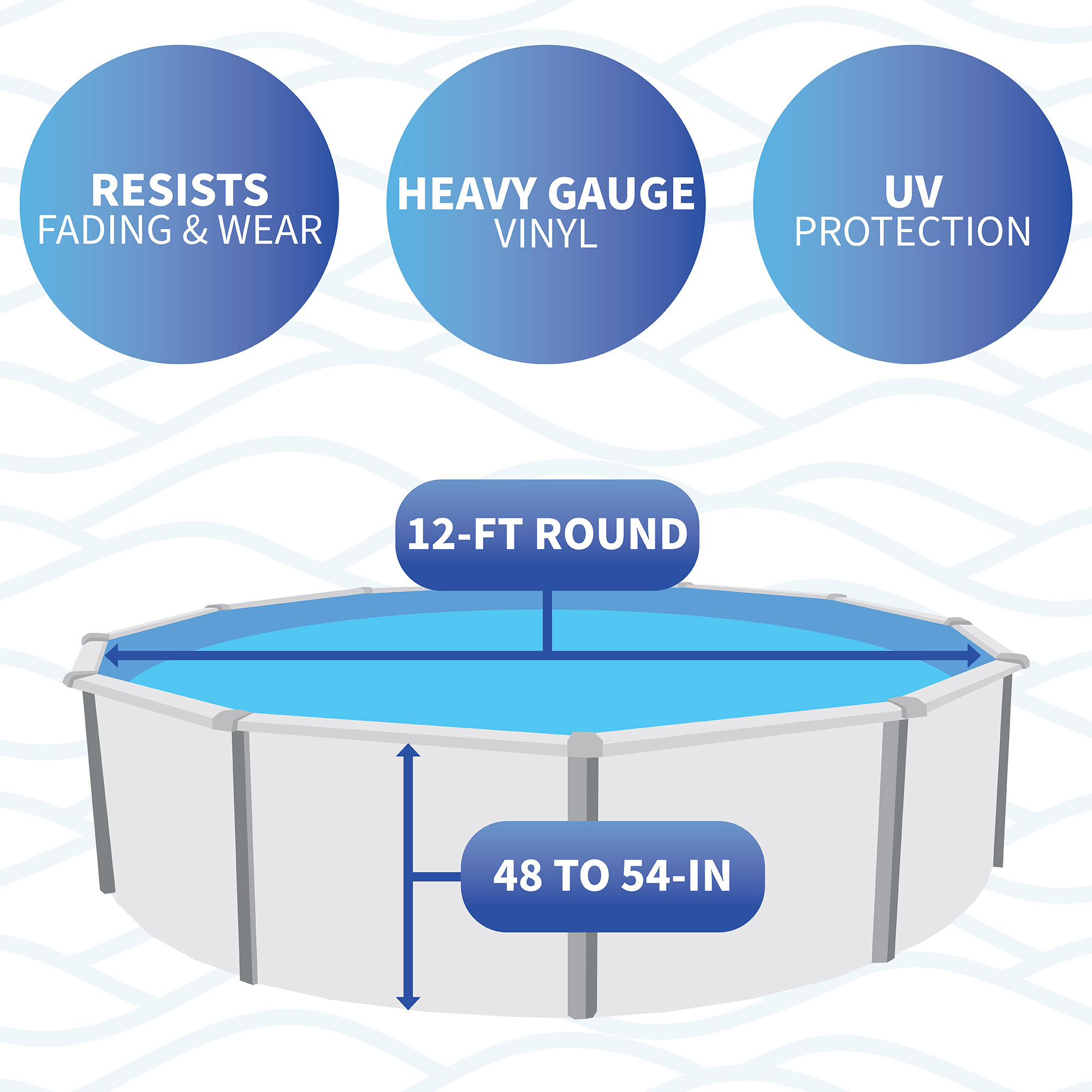 Canyon 12-ft Round Heavy Gauge Overlap Liner - 48/54-in | NL201-40 image 3