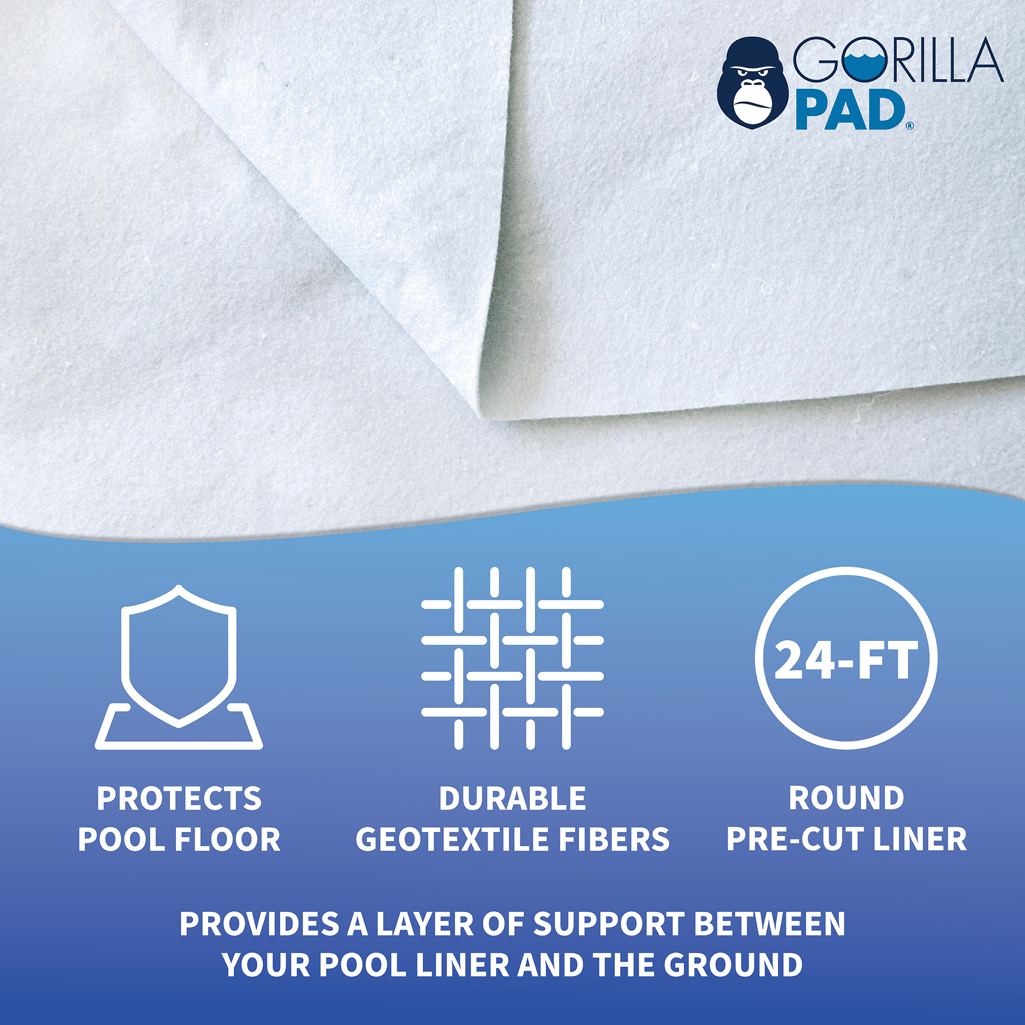 24-ft Round Gorilla Pool Floor Padding | NL126 image 2