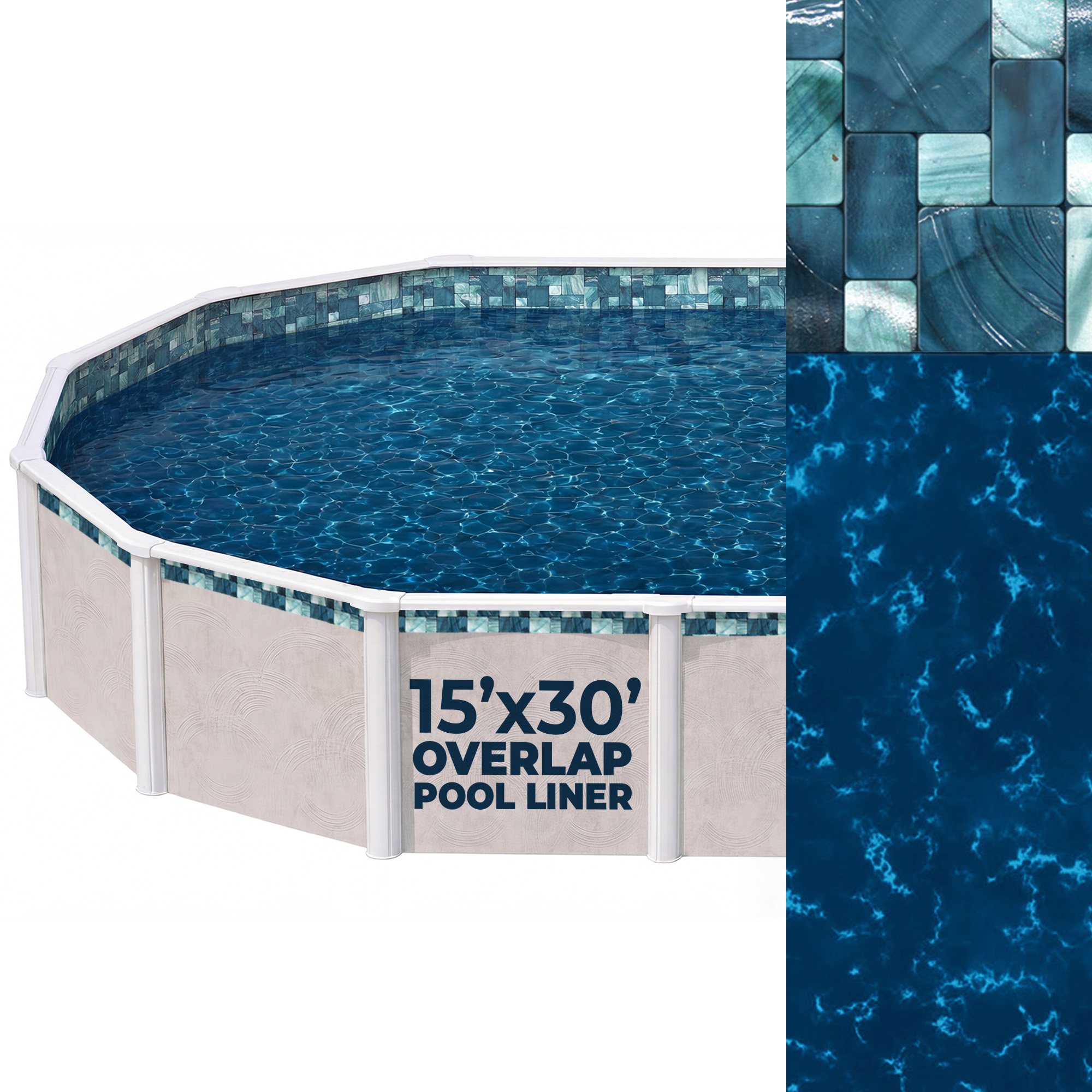 Emerald Coast 15x30-ft Oval Standard Gauge Overlap Liner - 48/54-in | NL609-20 image 2