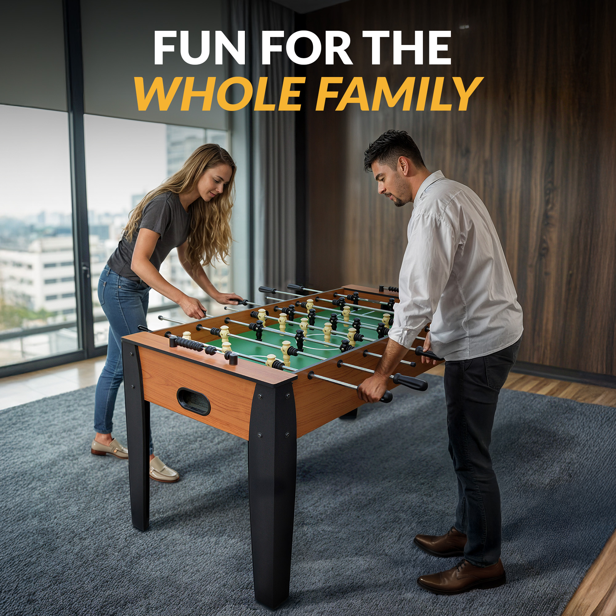 Hurricane 54-Inch Foosball Table with Light Cherry Finish, Analog Scoring and Accessories | BG1033F image 8