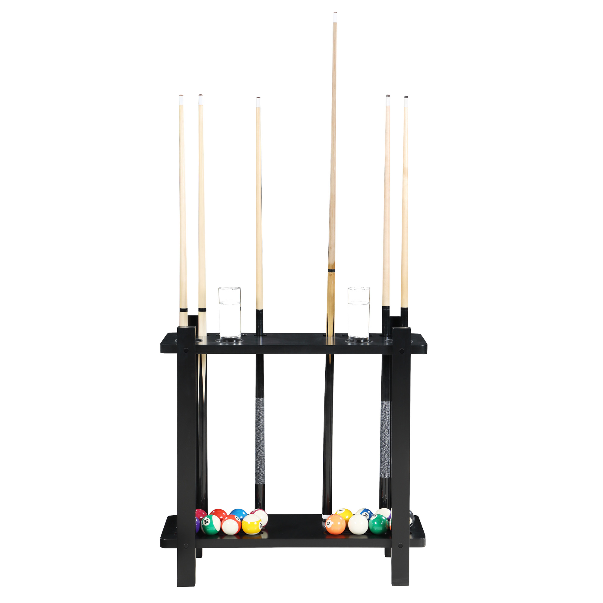 Classic 28-in Floor Billiard Cue Rack - Black Finish | BG2567-BK image 2