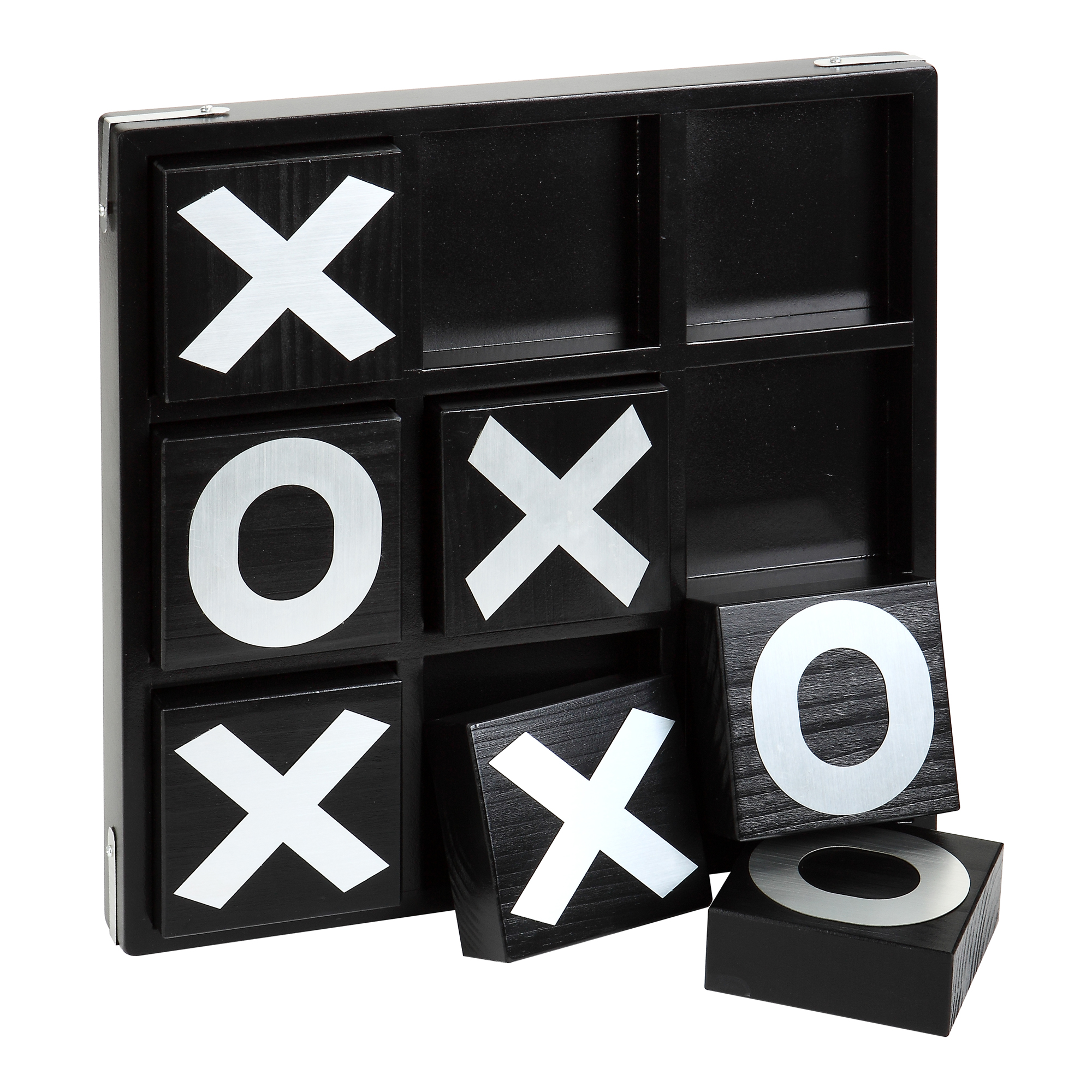 Vintage 14-in Wooden Board Tic-Tac-Toe Set | BG3149 - product image