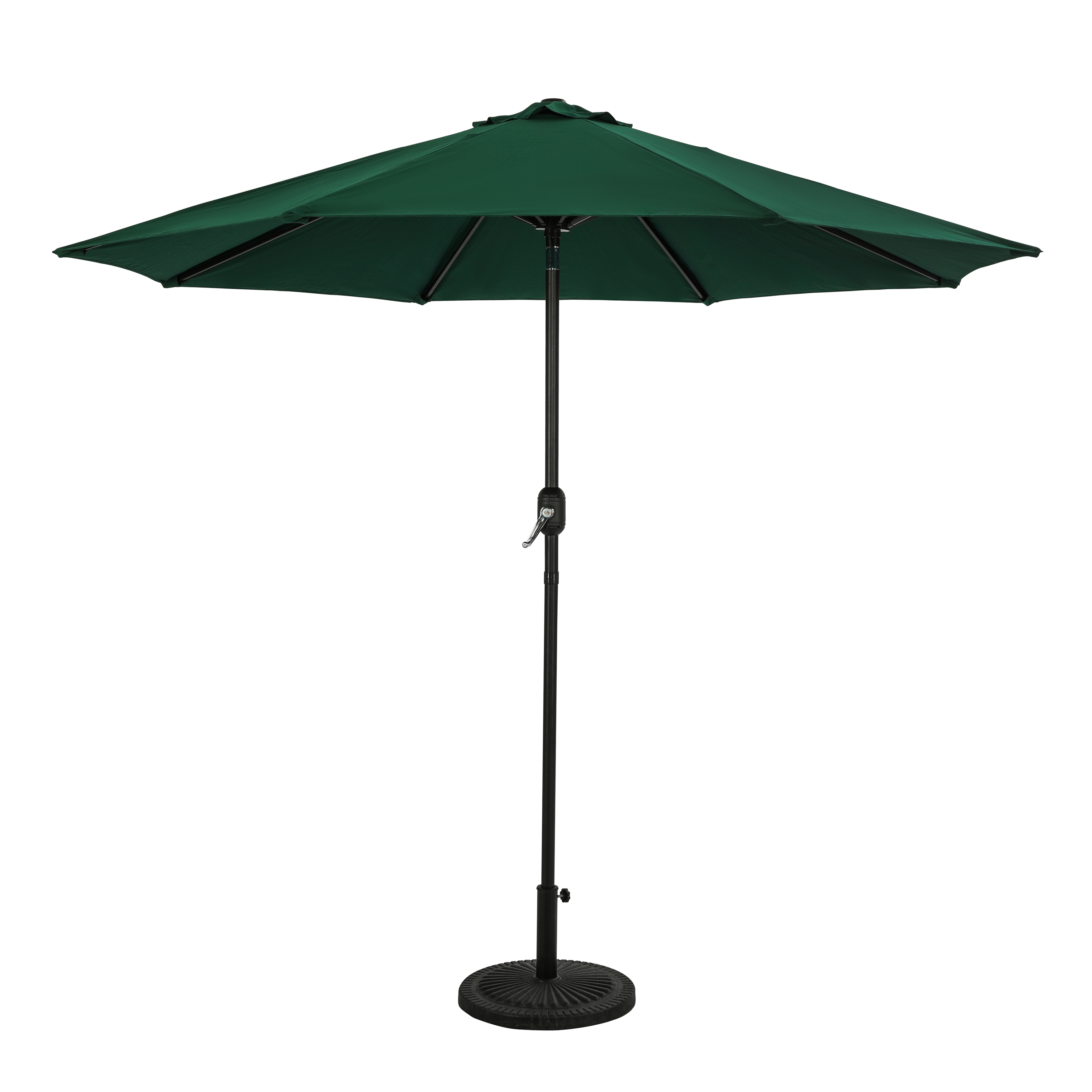 Mirage 9-ft Octagon Market Umbrella with Auto-Tilt - Hunter Green - Breez-Tex Canopy | NU6846 - product image