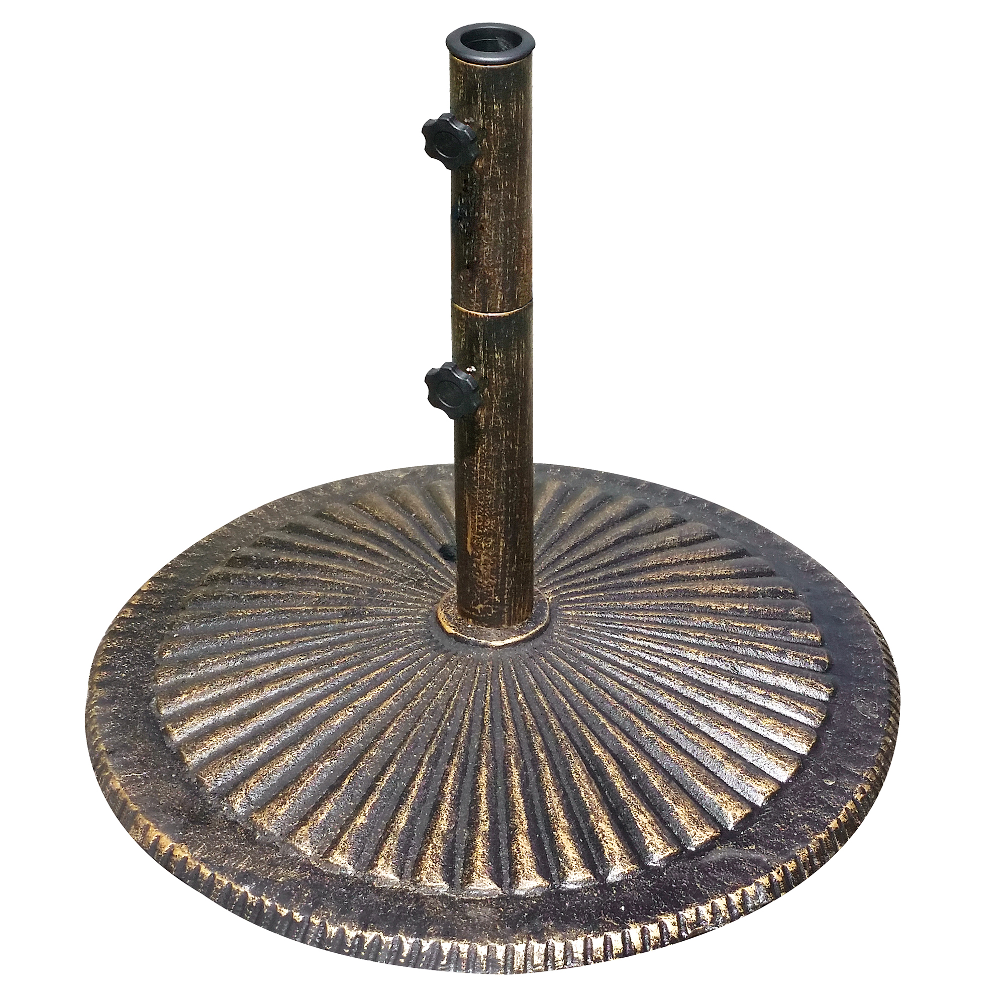 80-lb All-Weather Outdoor Classic Cast Iron Umbrella Base - Bronze | NU5408 - product image
