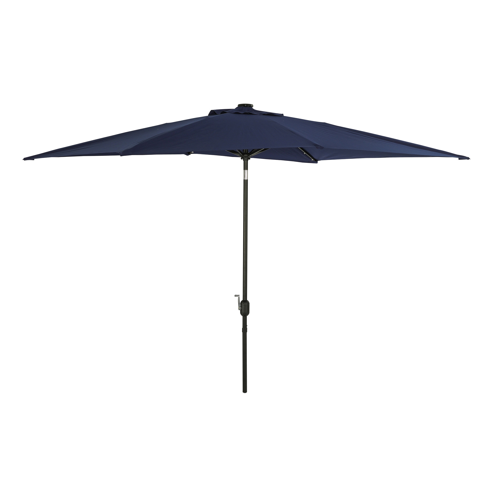 Nassau 6.5-ft x 10-ft Rectangular Market Umbrella with LED Lights - Navy Blue - Breez-Tex Canopy | NU6865 image 2