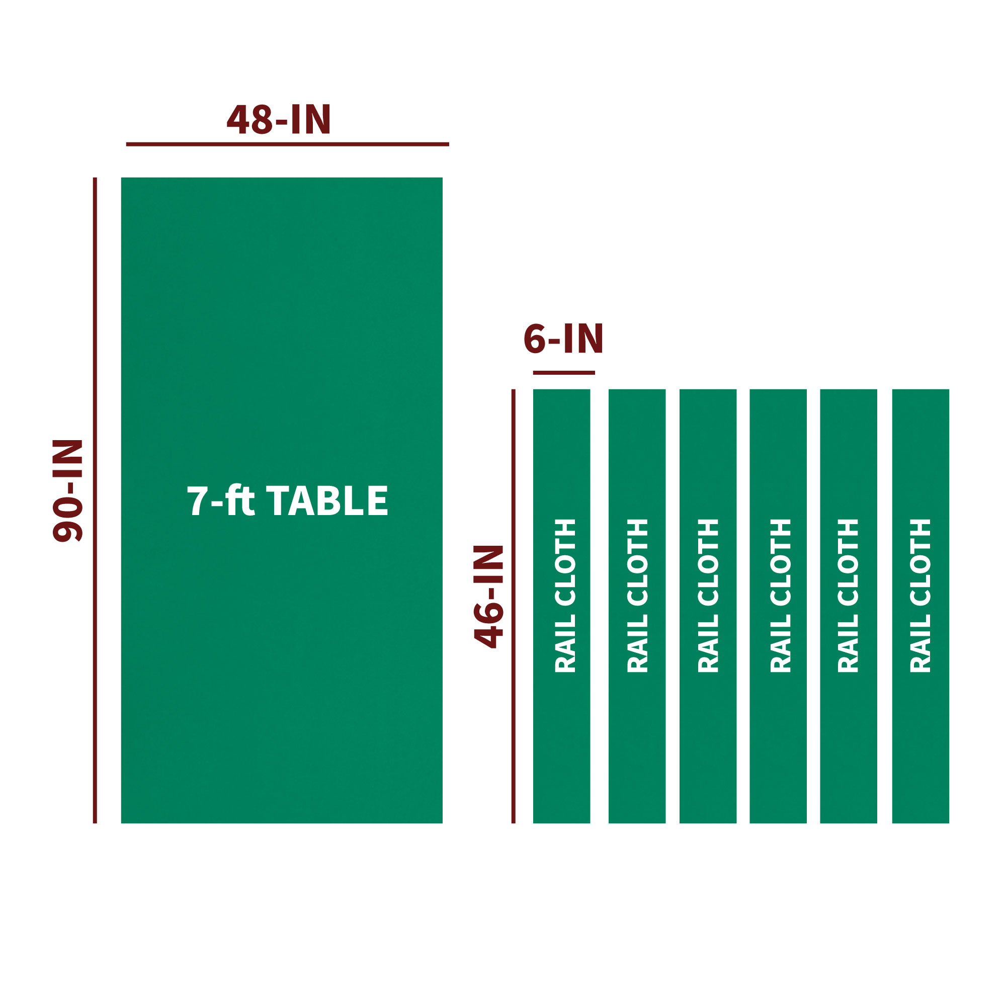 Saturn II Billiard Cloth Pool Table Felt - 7-ft - Green | BG253GR image 2