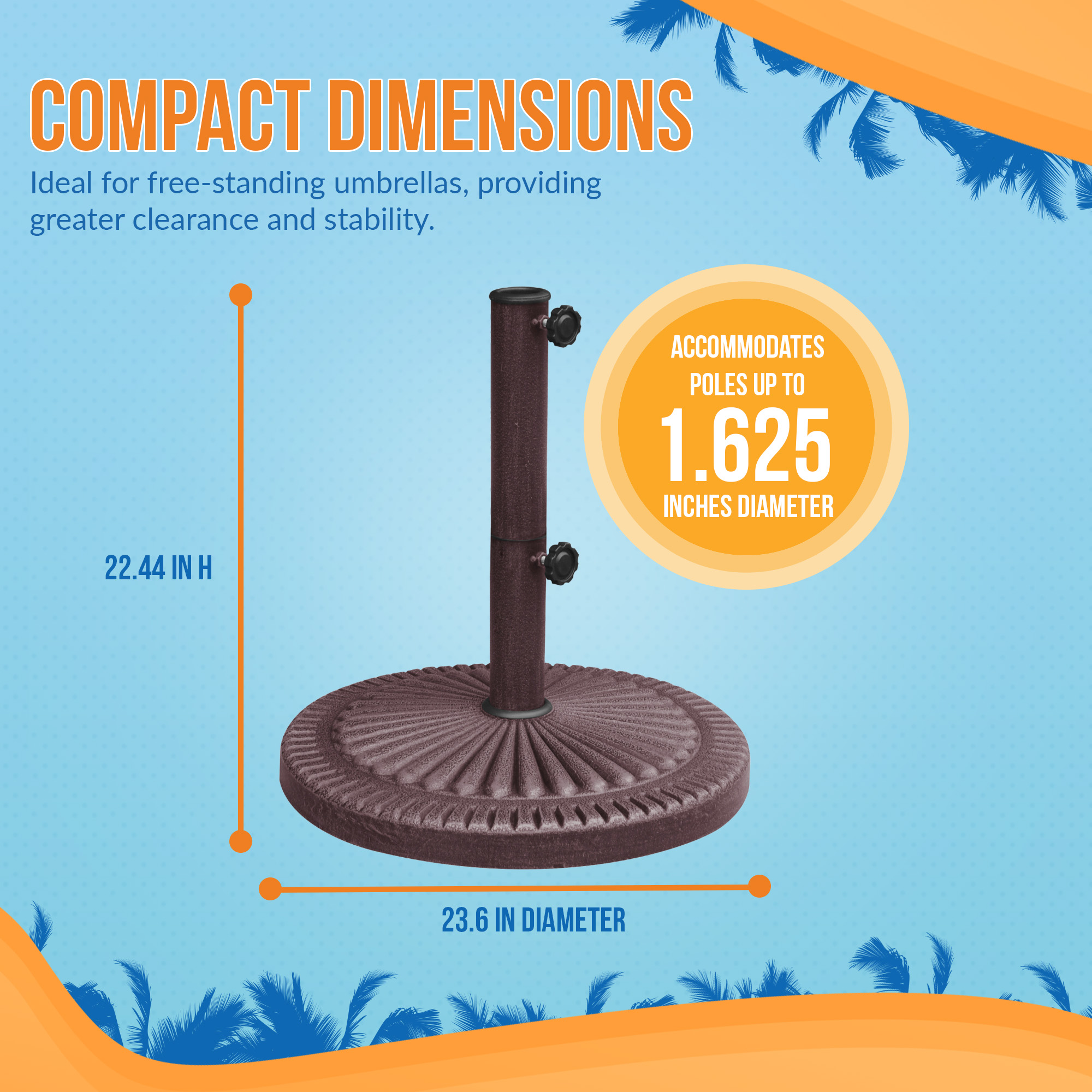 66-lb All-Weather Outdoor Resin Umbrella Base - Bronze | NU5406 image 5