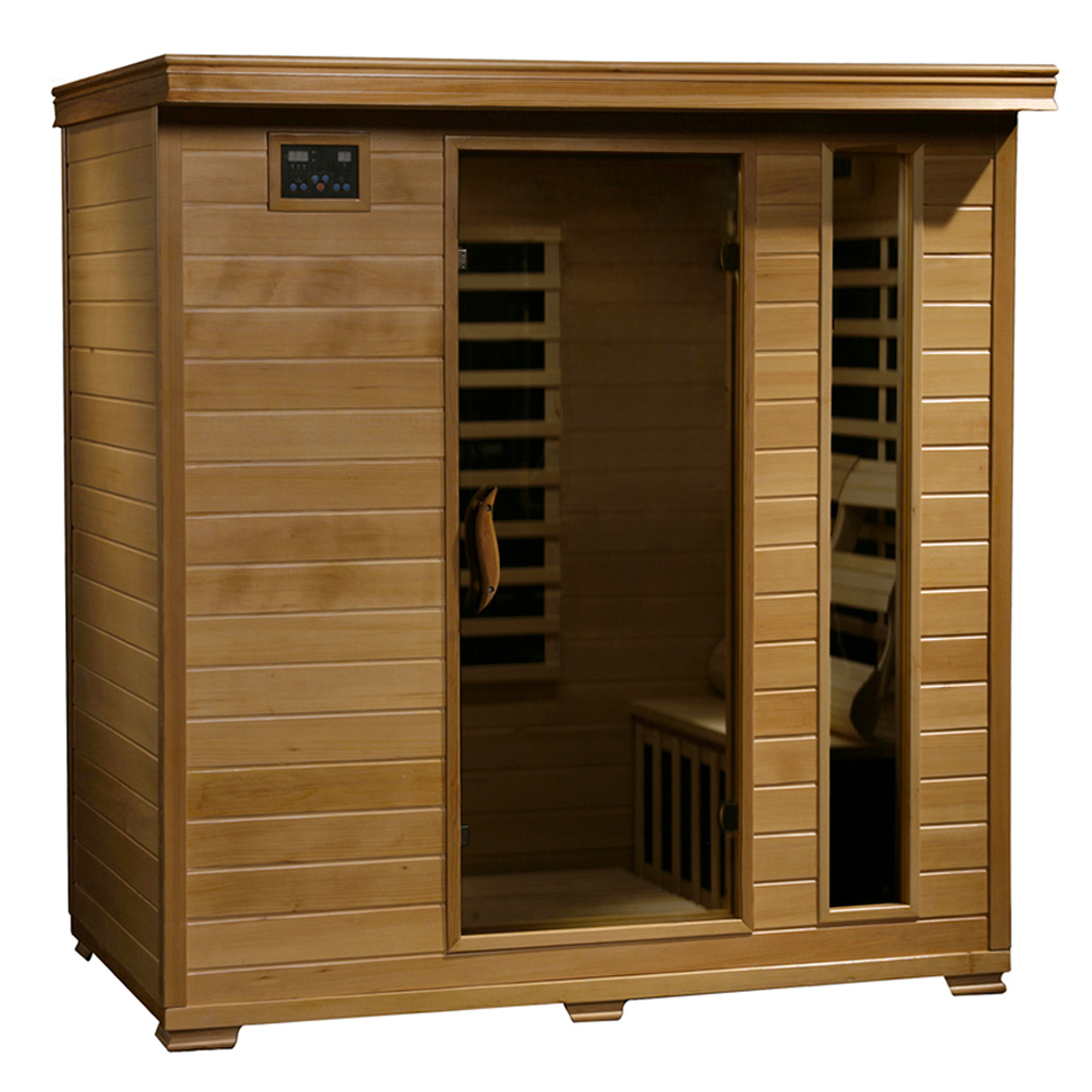 Monticello 4-Person Hemlock Infrared Sauna with 9 Carbon Heaters | SA2418 - product image