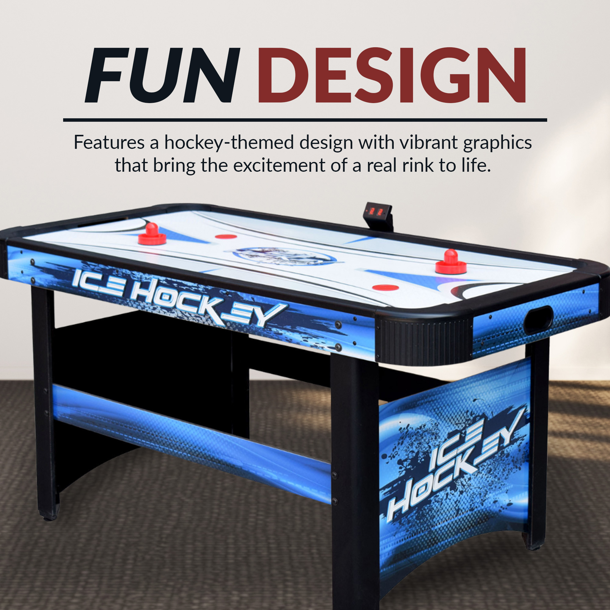 Face-Off 60-in Air Hockey Table with LED Scoring | BG1009H image 8